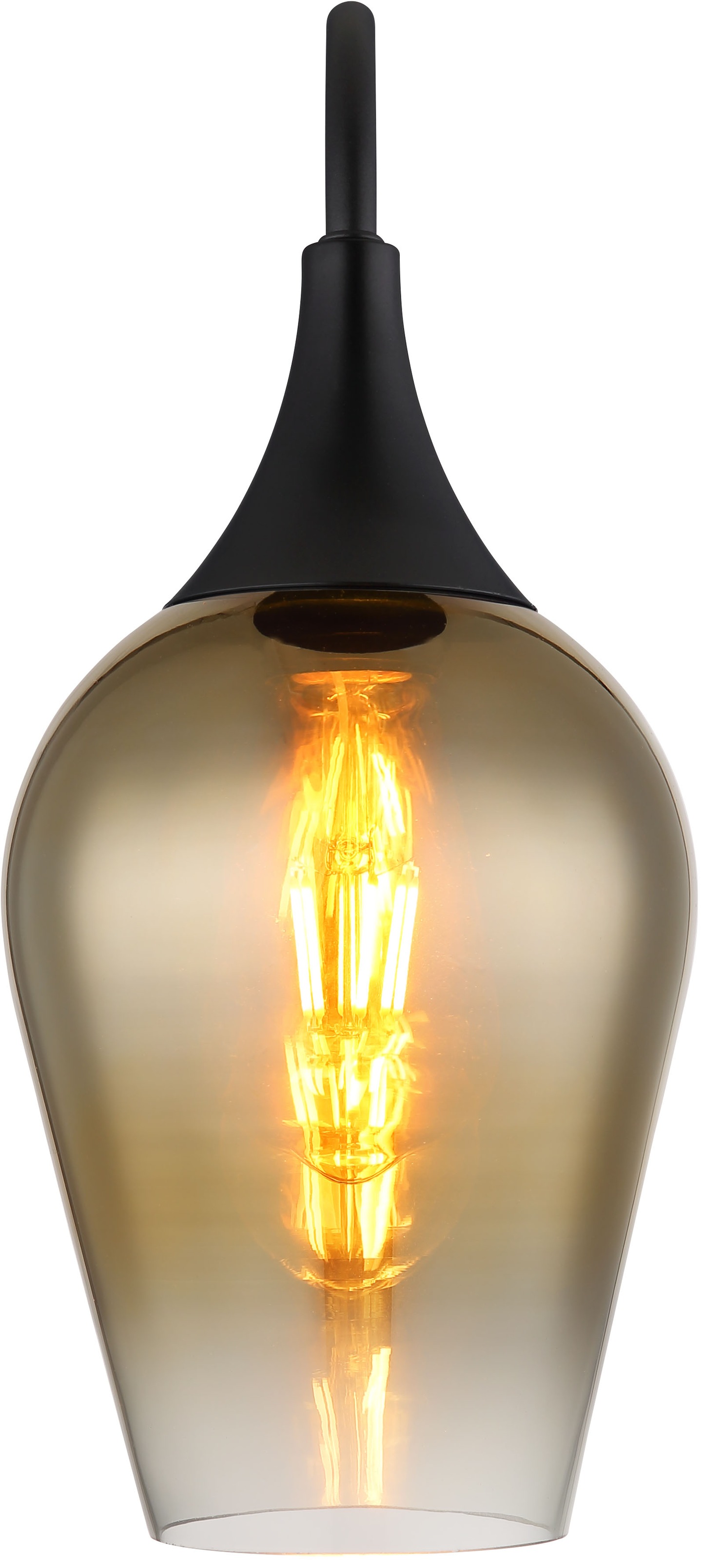 GLOBO LIGHTING Wandleuchte »LAVUS«, Leuchtmittel E27 | ohne Leuchtmittel, Tischlampe/Glas goldfarben/Schlafzimmer/Wohnzimmer/Flur