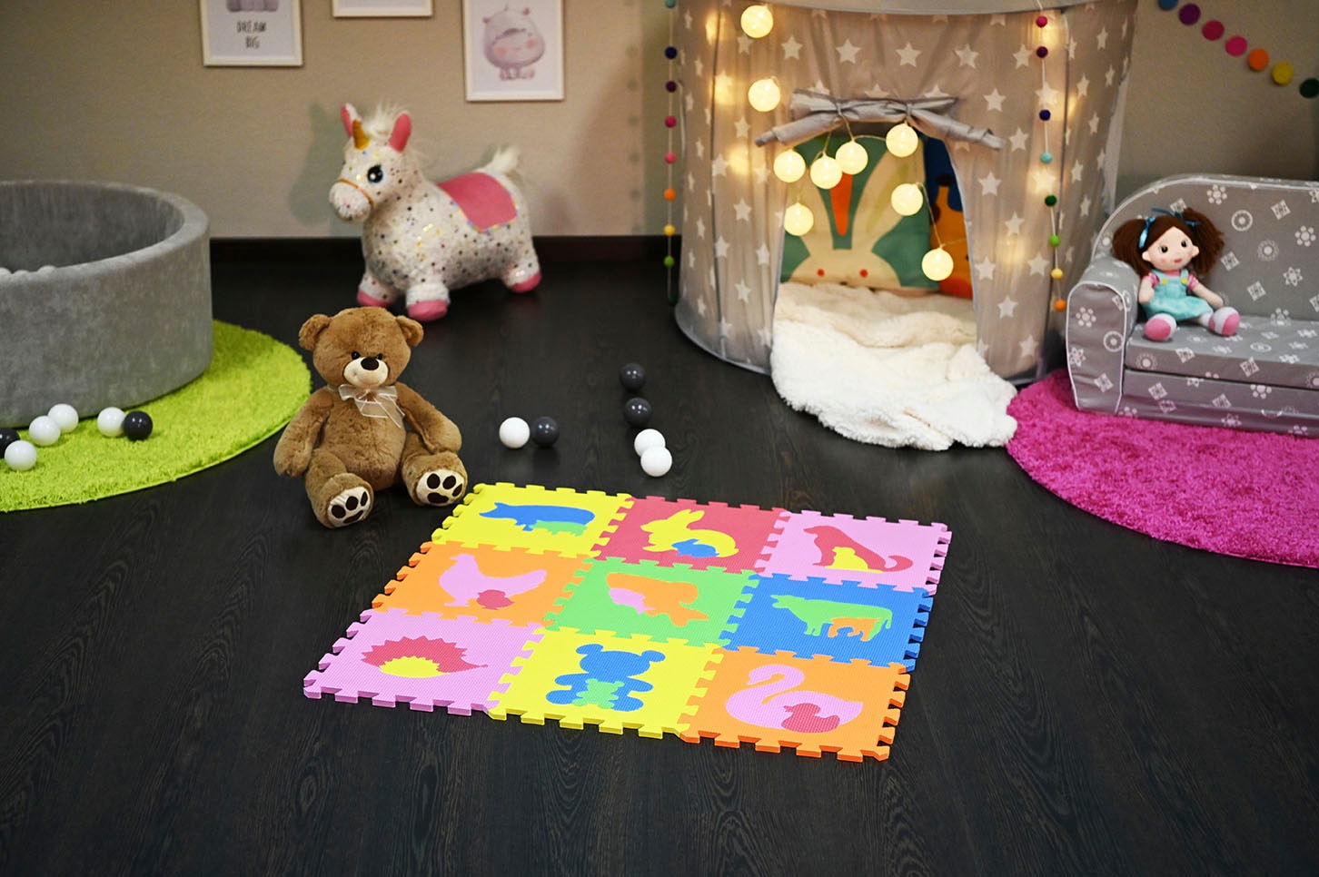 Knorrtoys® Puzzle »Tiere«, Puzzlematte, Bodenpuzzle