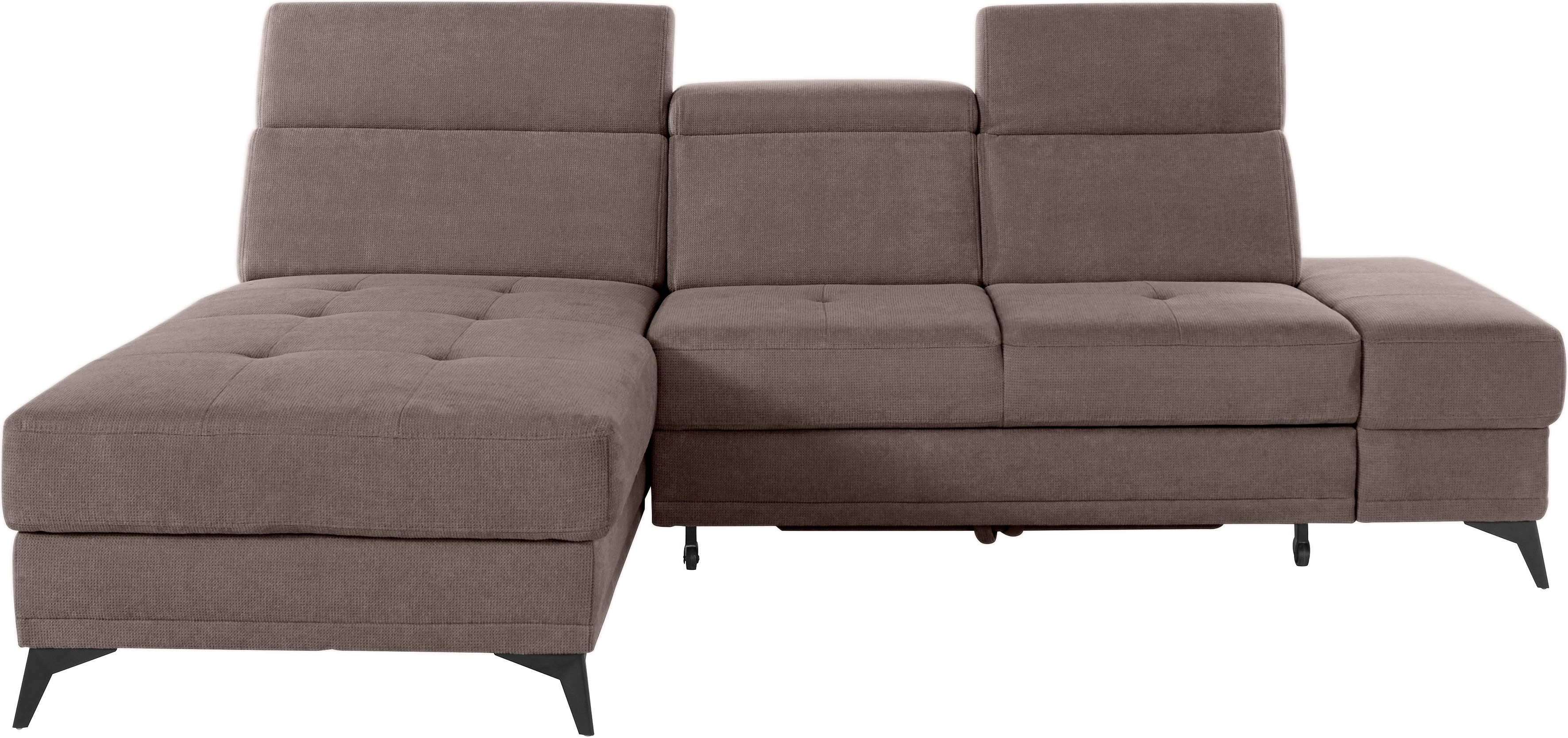 OTTO home Ecksofa "Cardiz L-Form" inkl.Kopfteilverstellung und Federkern wahlweise mit Schlaffunktion