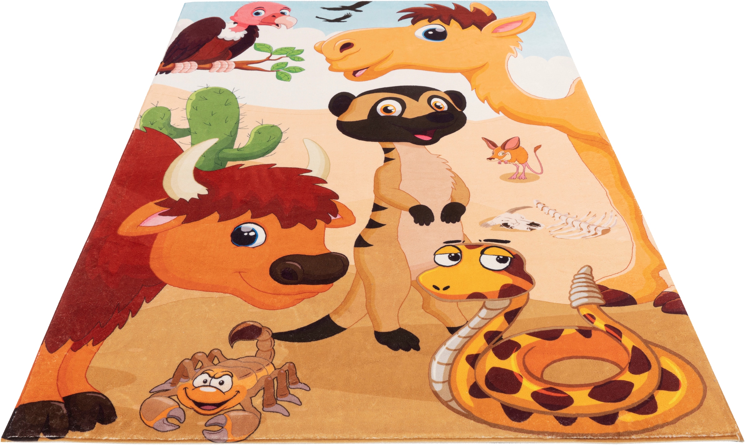 Obsession Kinderteppich »My Juno 470«, rechteckig, 10 mm Höhe, Spielteppich, Motiv Tiere, Kinderzimmer