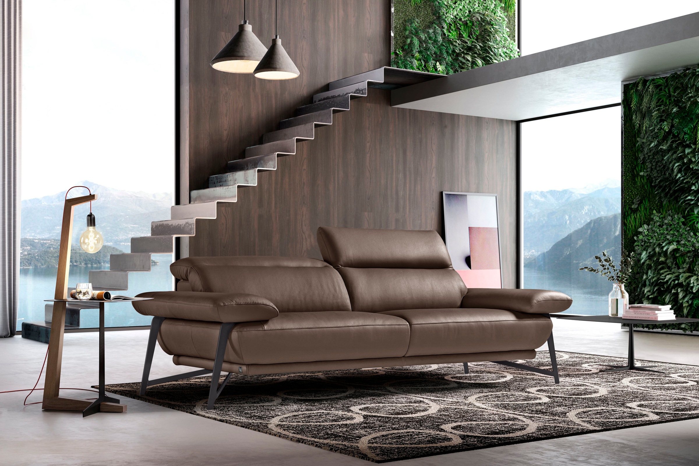 Egoitaliano Sofa "Anais, Design mit hohem Sitzkomfort, Fußfarbe schattengra günstig online kaufen