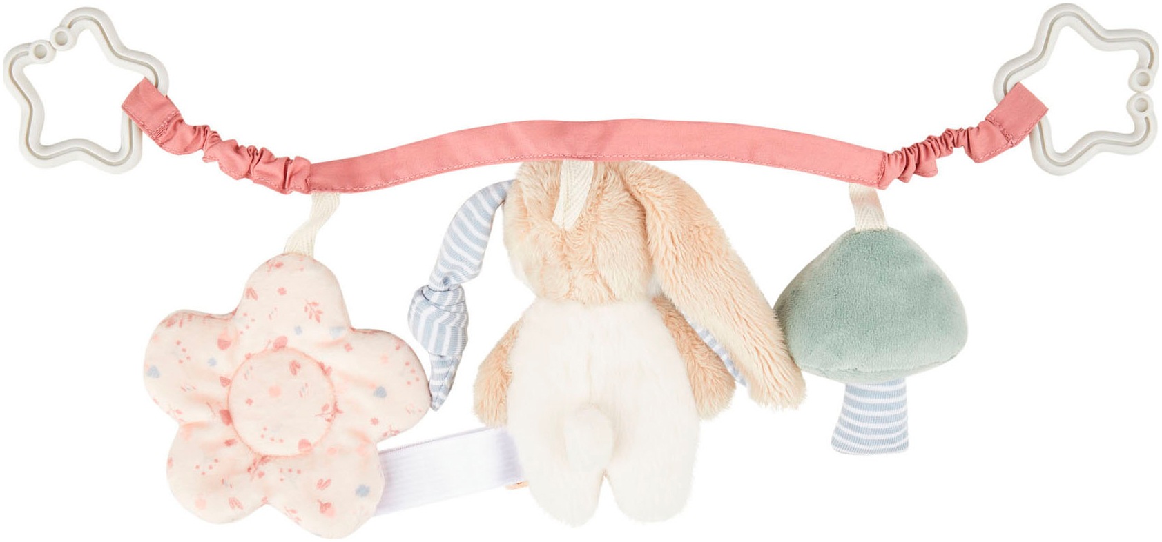 Sterntaler® Kinderwagenkette »Kinderwagenkette Hase Hanni« mit Spiegel und Rassel