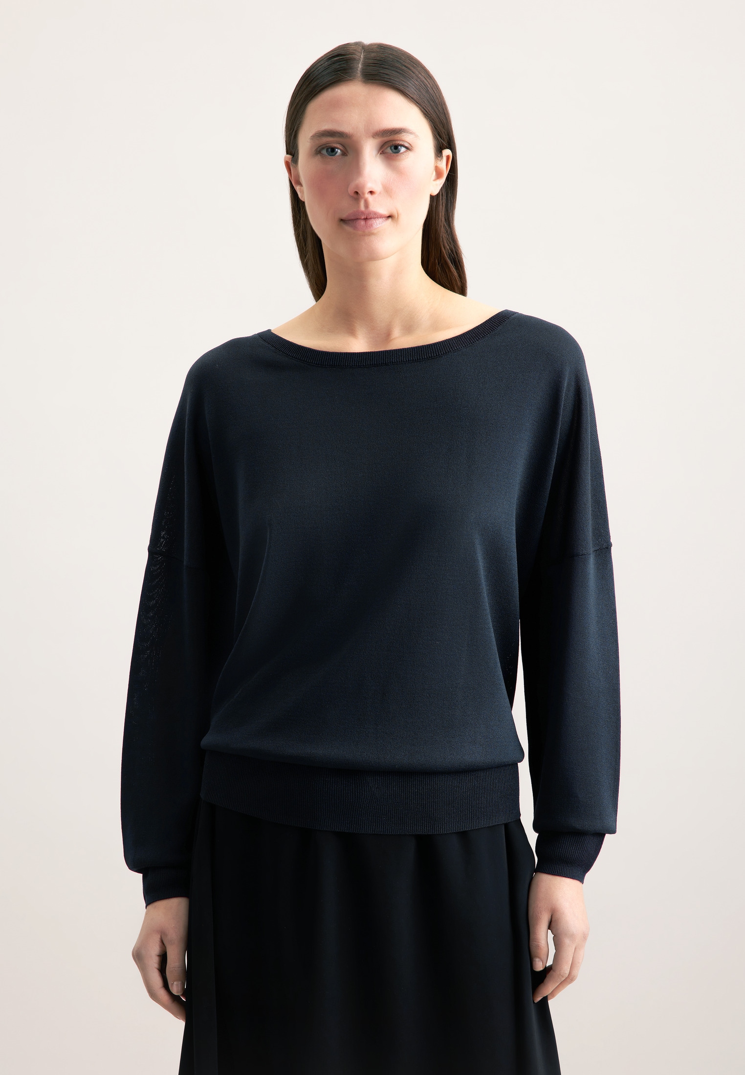 seidensticker Strickpullover "Schwarze Rose", 1/1 Rundhals günstig online kaufen