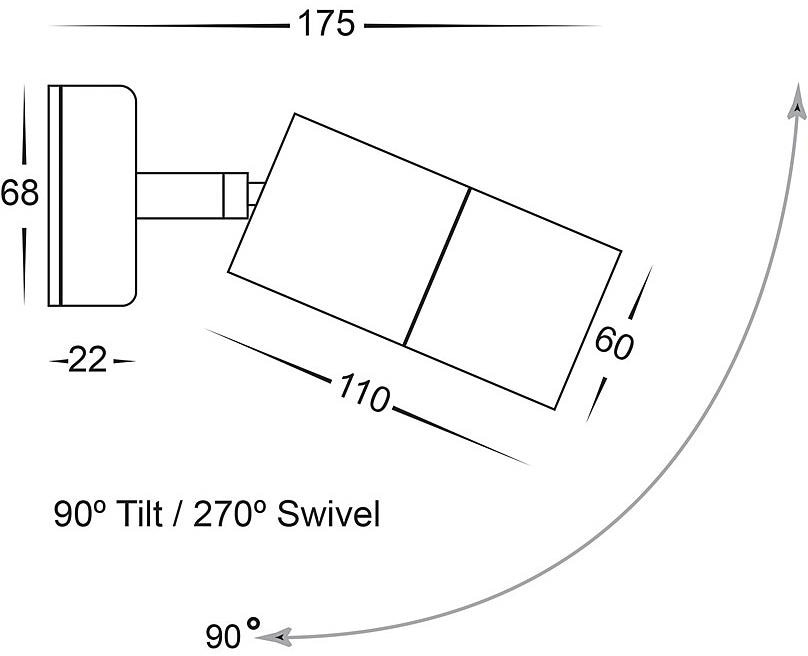 Havit Lighting Wandleuchte »TIVAH«, 1 flammig, Leuchtmittel GU10 | ohne Leuchtmittel