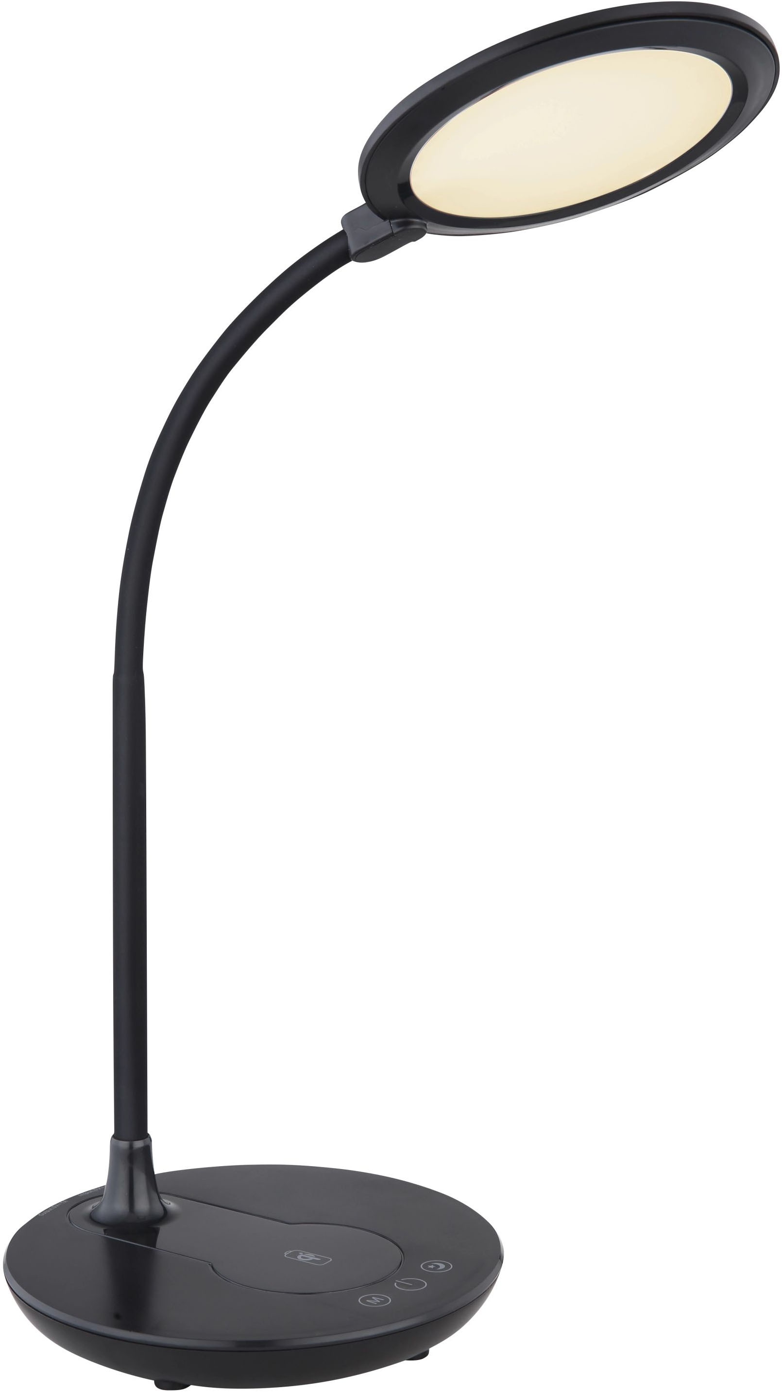 GLOBO LIGHTING LED Tischleuchte »REGINA« LED-Modul 1 Stk. warmweiß - kaltweiß Schreibtischlampe, Büro, Flexo, Wireless Ladefunktion