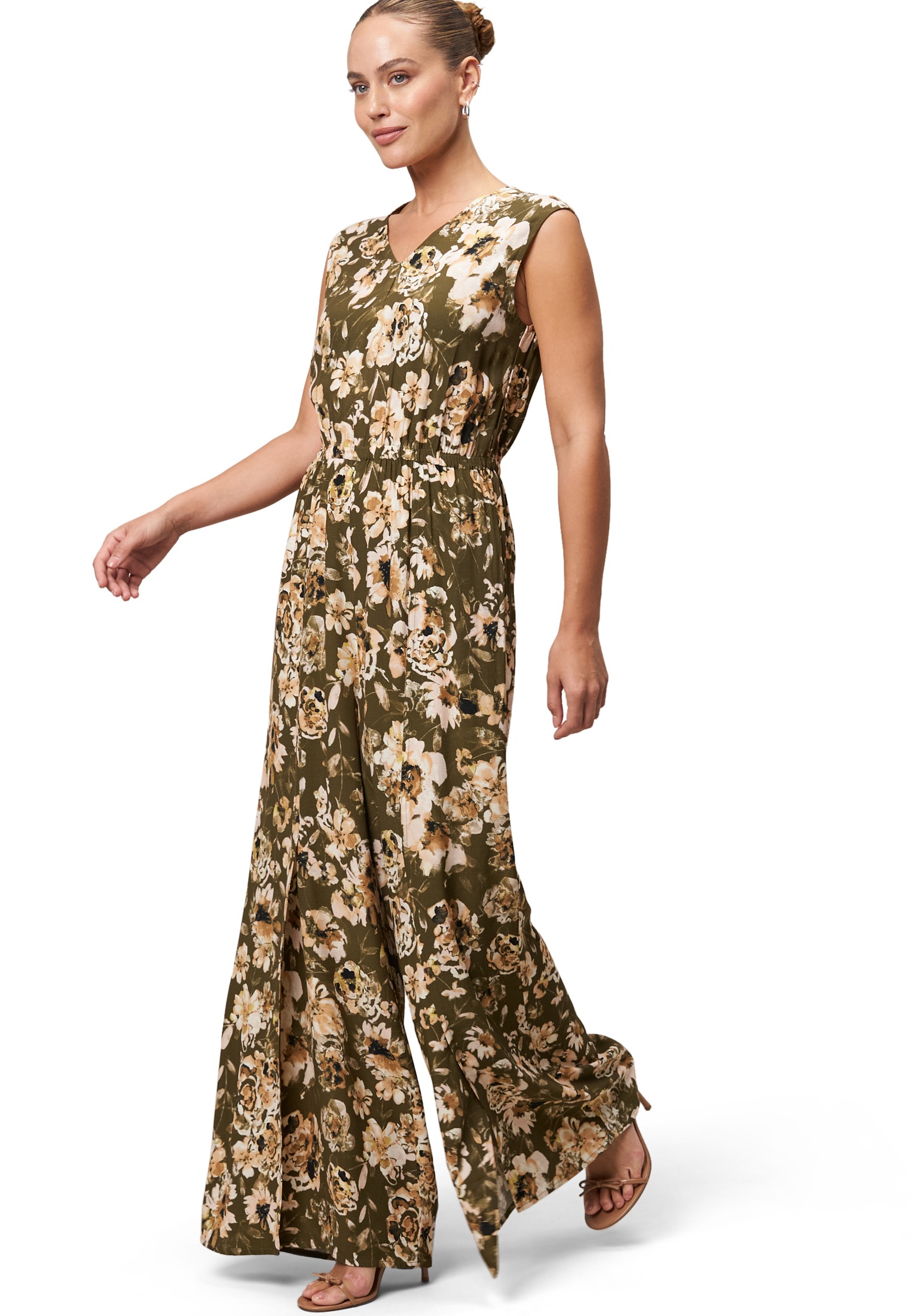Zero Overall "zero Jumpsuit mit Blumendruck 32 Inch", (1 tlg.), drapiert /g günstig online kaufen