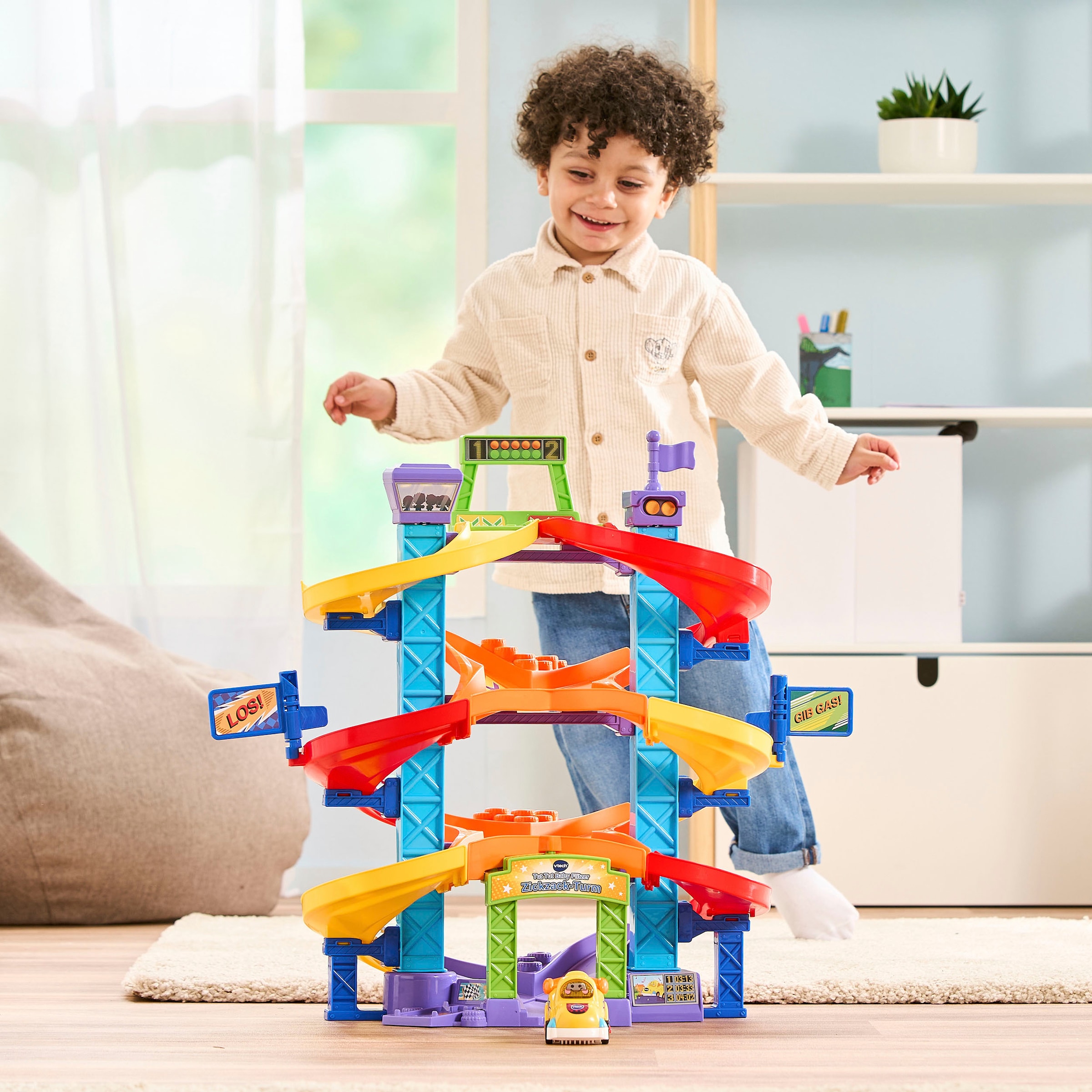 Vtech® Spiel-Gebäude »Tut Tut Baby Flitzer - Zickzack-Turm«, inkll. Tut Tut Baby Flitzer Rennauto