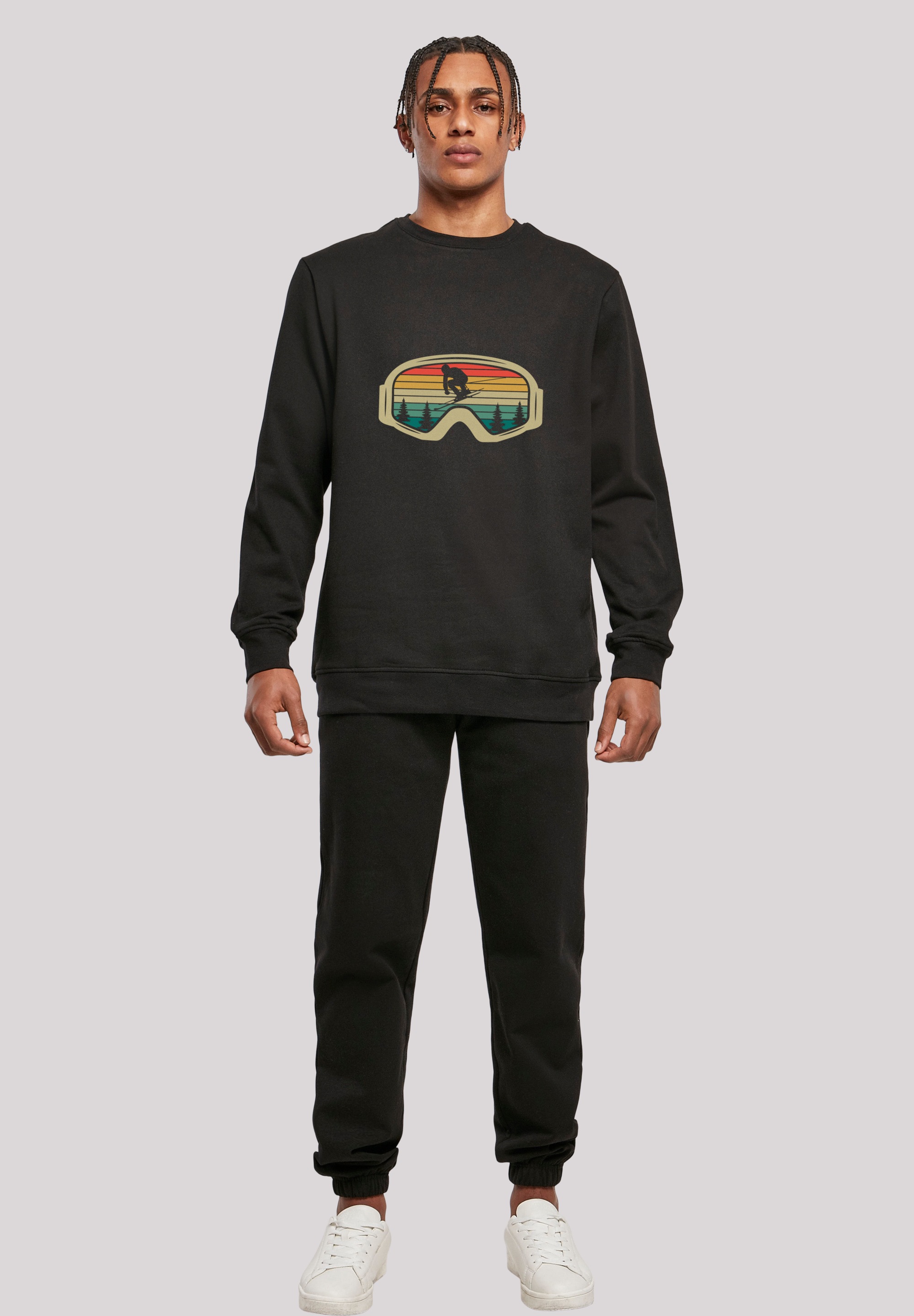 F4NT4STIC Sweatshirt »Retro Skibrille Wintersport«, Premium Qualität