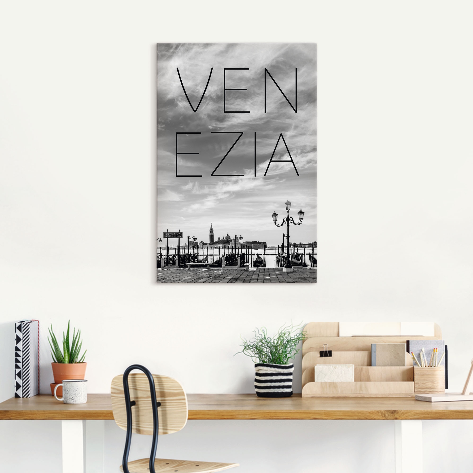 Artland Wandbild »Gondeln am frühen Morgen in Venedig« Venedig 1 Stk. tlg. als Leinwandbild in verschied. Größen