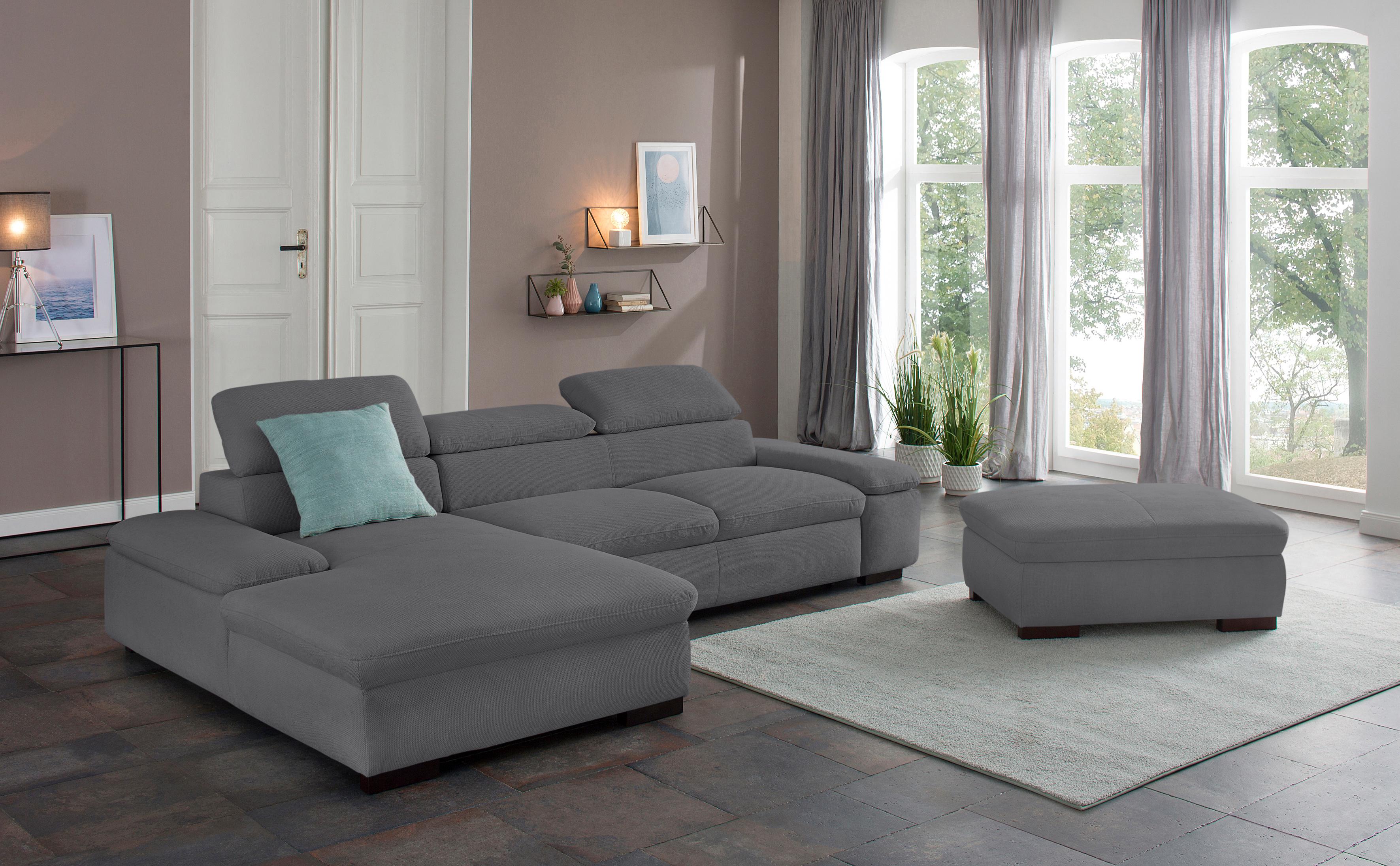 OTTO home Ecksofa "Alberto L-Form" mit Kopfteilverstellung, wahlweise mit Schlaffunktion