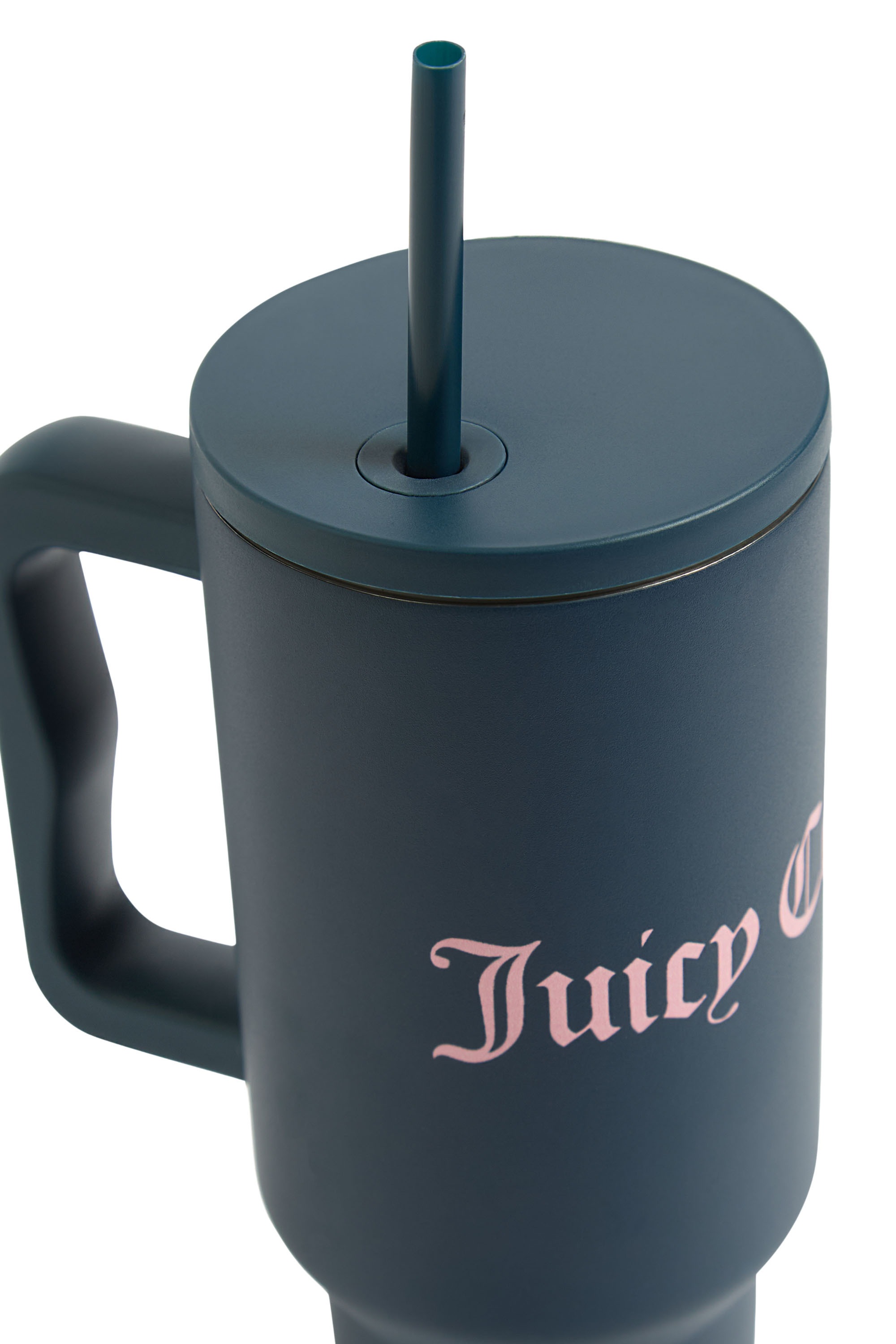 Juicy Couture Thermobecher »STEEL TUMBLER WITH STRAW Unisex« Getränkebecher, große Tasse, mit Strohhalm, heiß kalt, Edelstahl, Sale