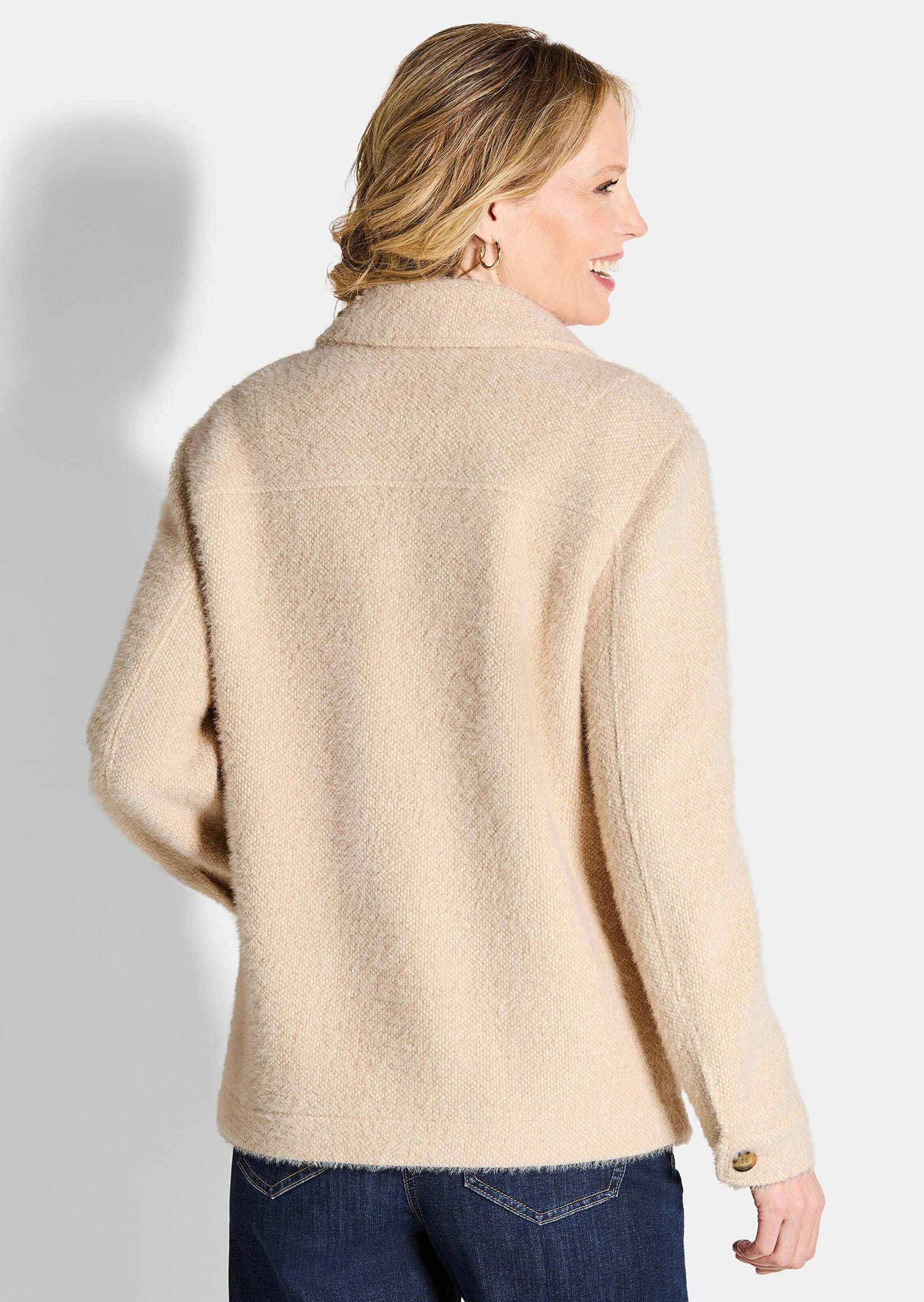 GOLDNER Kurzjacke »Kurzgröße Jacke in flauschiger Qualität mit Lurex«