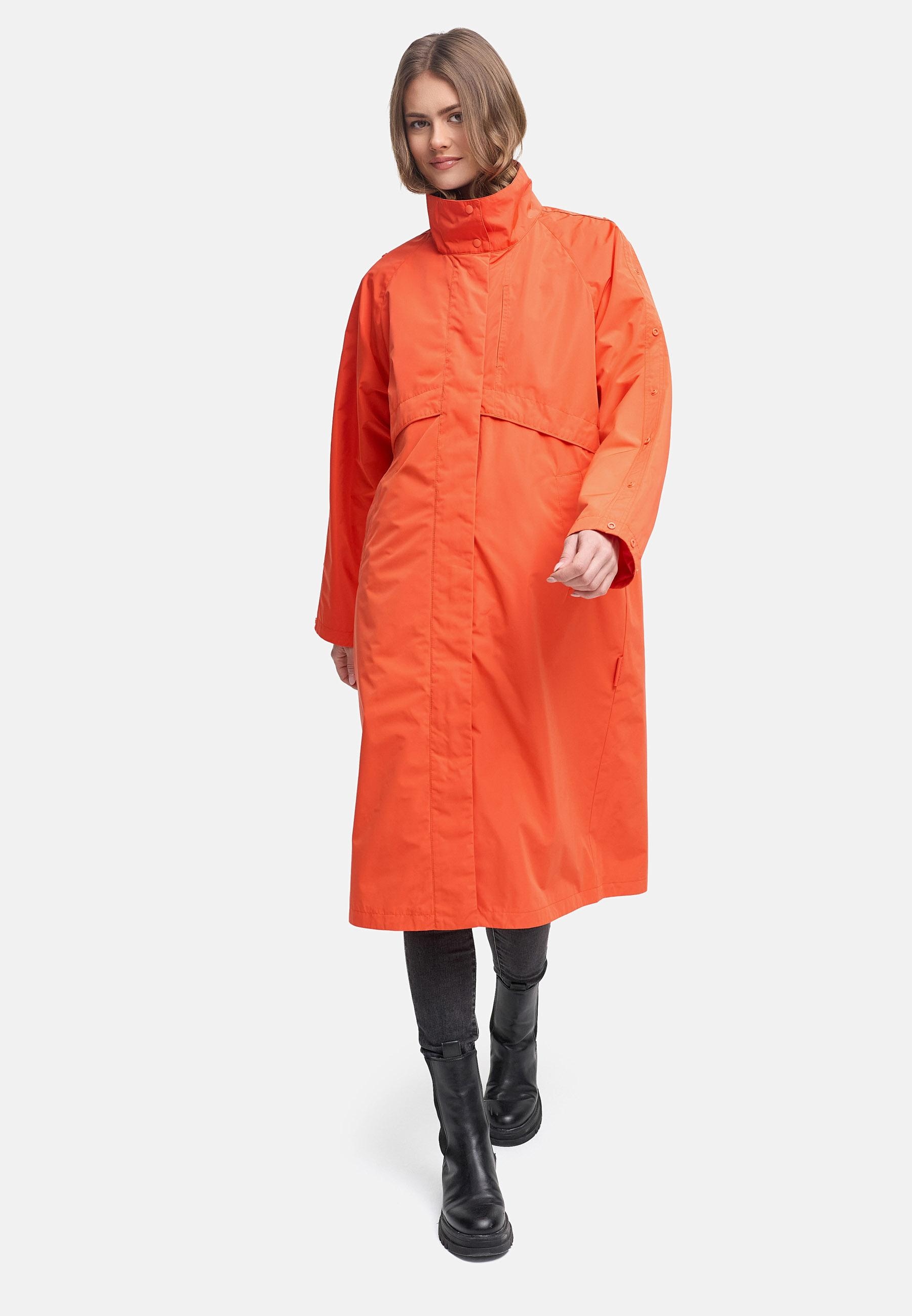 Navahoo Langmantel »Zenblüte 14« Modischer oversized Damen Parka mit krempelbaren Ärmeln