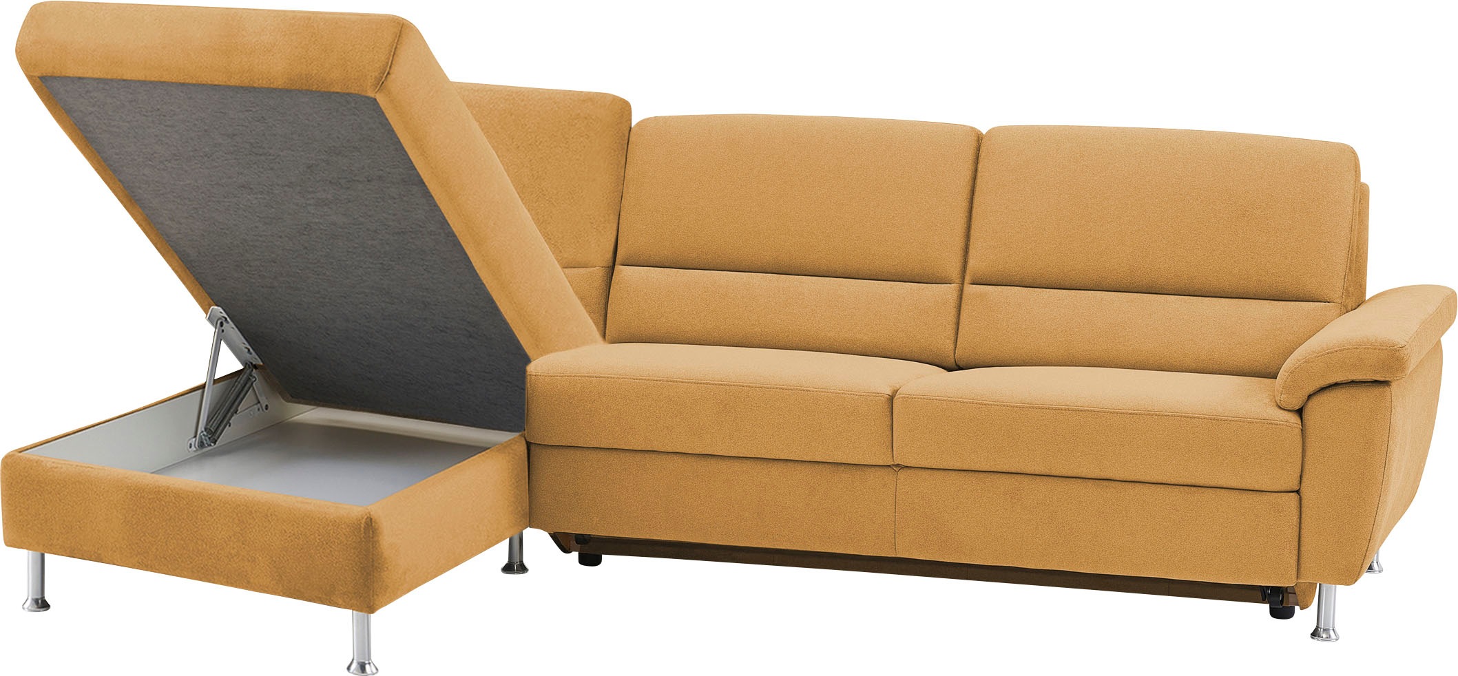 CALIZZA INTERIORS Ecksofa »Onyx L-Form«, Recamiere links oder rechts, wahlweise mit Bettfunktion, Breite 270 cm