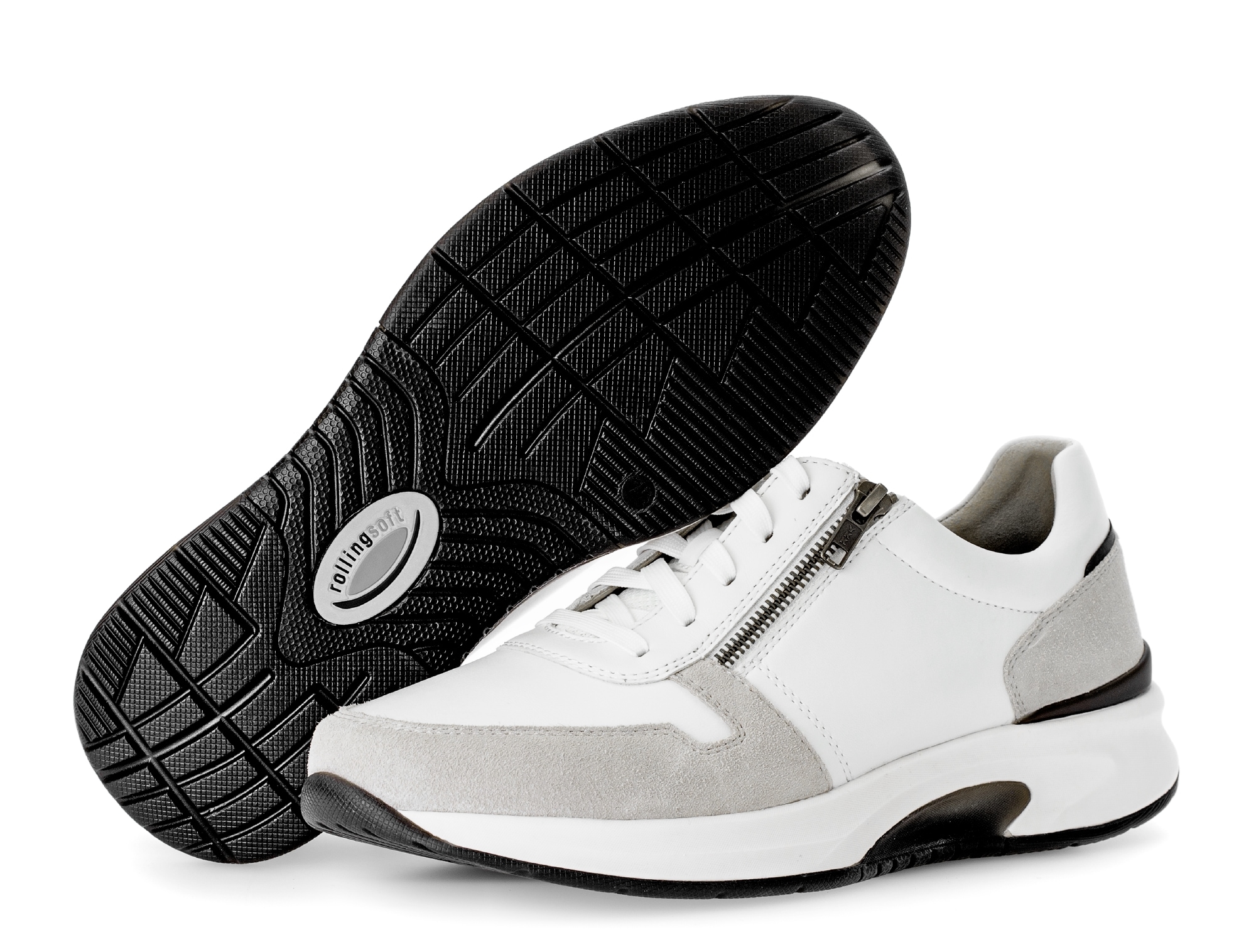 rollingsoft Sneaker  , Komfortschuh, Schnürschuh, Halbschuh im Materialmix, G-Weite