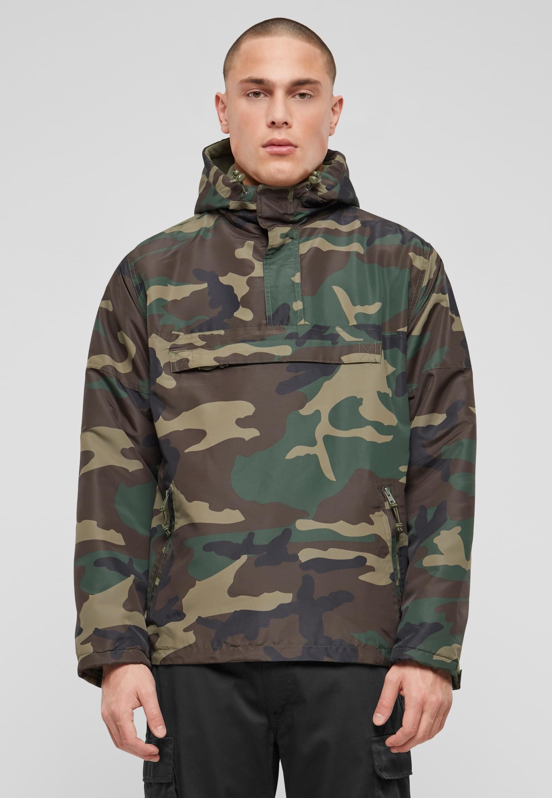 Brandit Anorak »Brandit Herren Fleece Pull Over Windbreaker«, (1 St.), mit Kapuze
