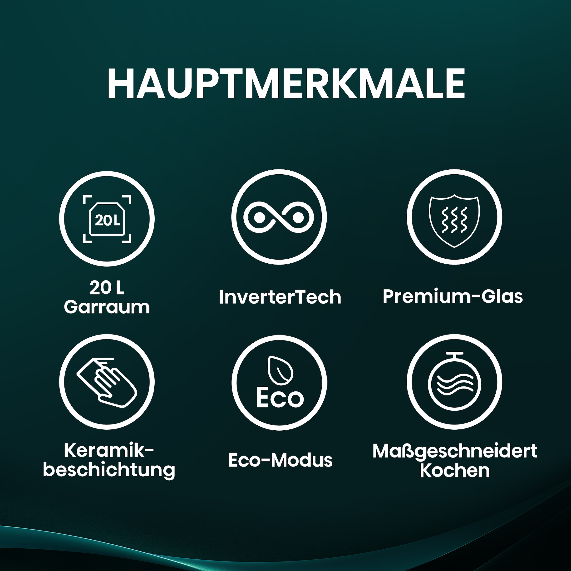 Hisense Mikrowelle »H20MOBS4I«, Mikrowelle, 1050 W, Inverter Technologie