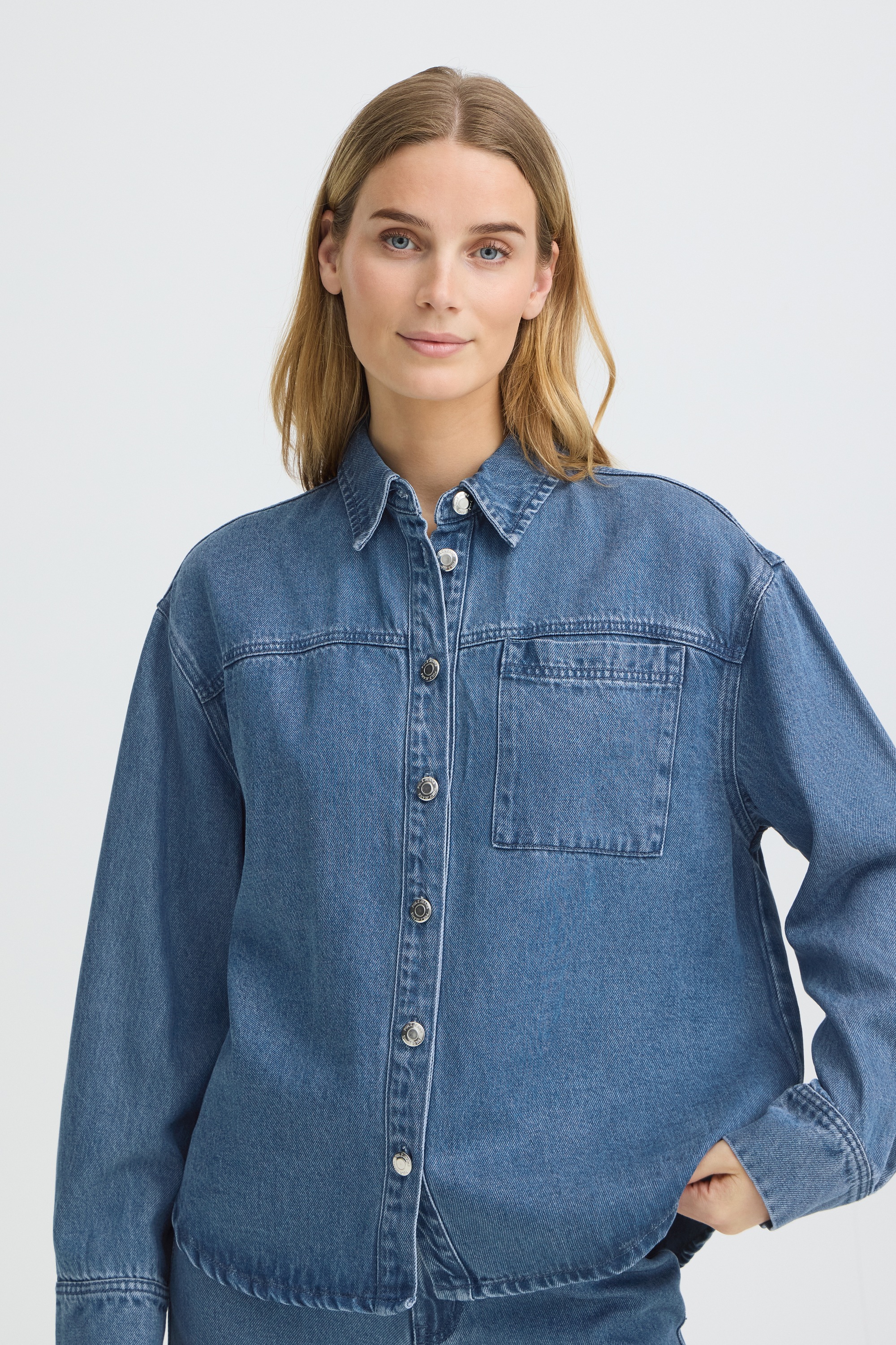 Pulz Jeans Jeansbluse »Damen Jeanshemd PZDORI«