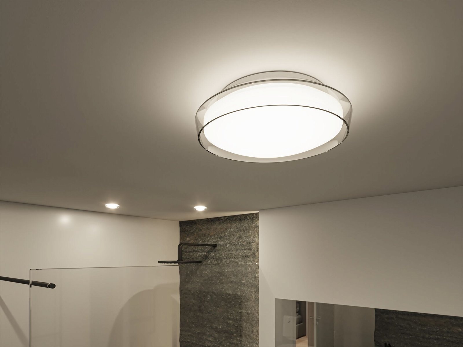 Paulmann LED Deckenleuchte »Selection Bathroom Luena IP44 16,5W 3000K Chrom  230V Glas/Metall«, 1 flammig-flammig | BAUR