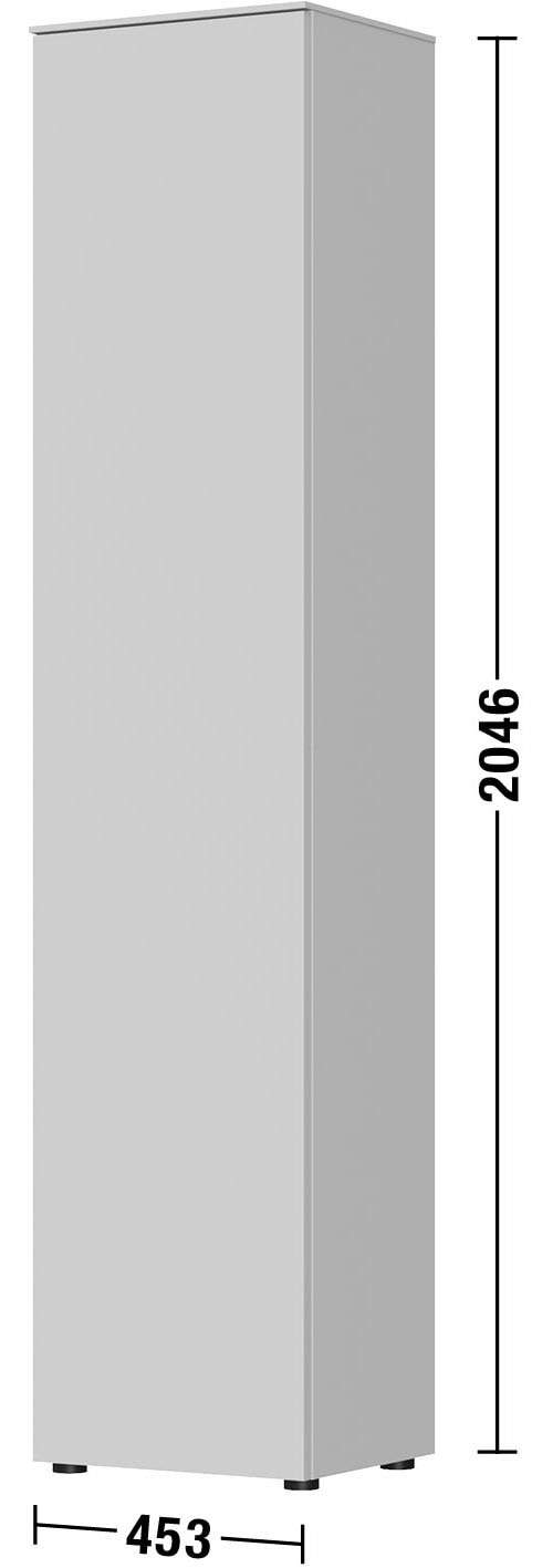 nobilia® Hochschrank »Avala, 45 x 205 x 37 cm (B/H/T)« 1 Stk. tlg. aus Echtholzfurnier mit Segmentglastür