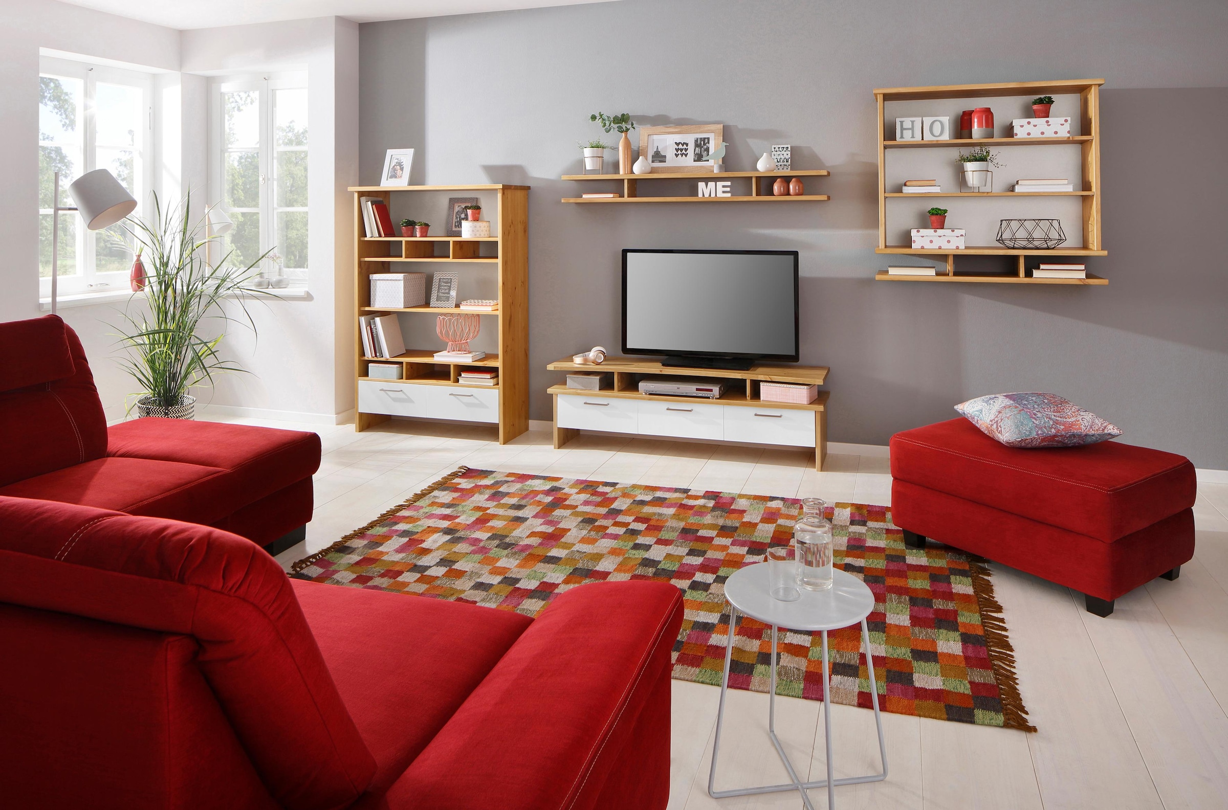 Home affaire Highboard »Ixo«, Stauraumschrank, Breite 101 cm, aus massiver Kiefer, FSC®