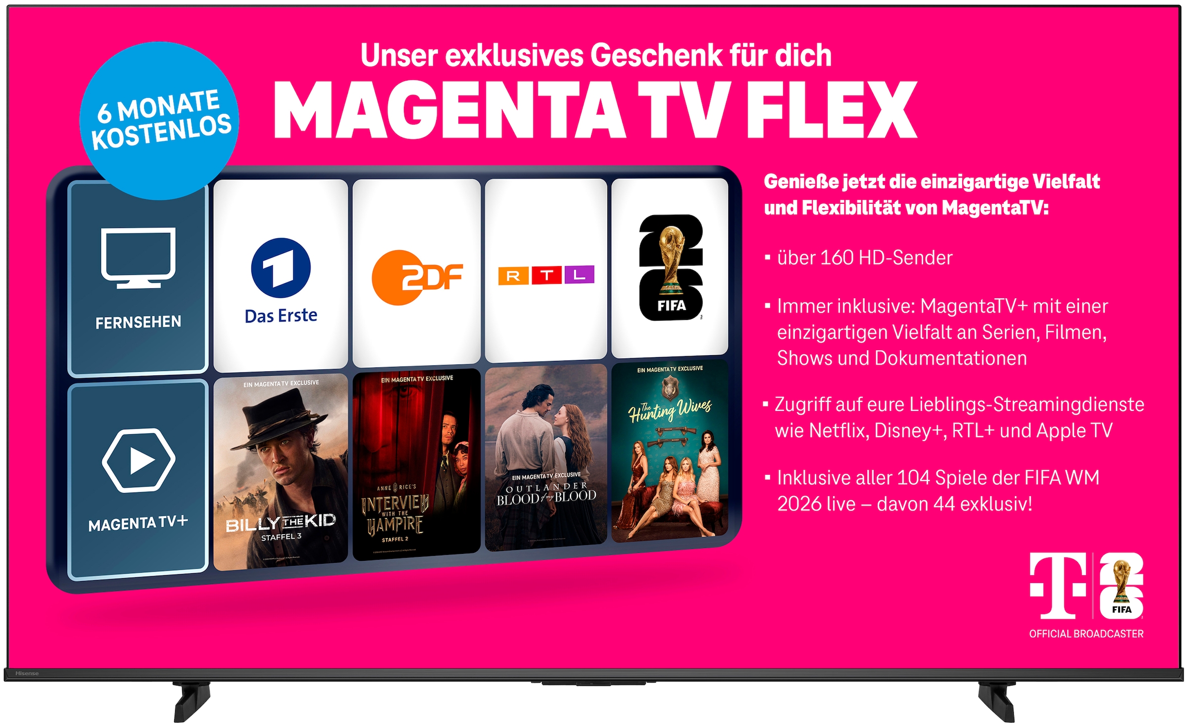 Hisense QLED-Fernseher »75E77Q« 189 cm/75 ″ Smart-TV 4K UHD QLED