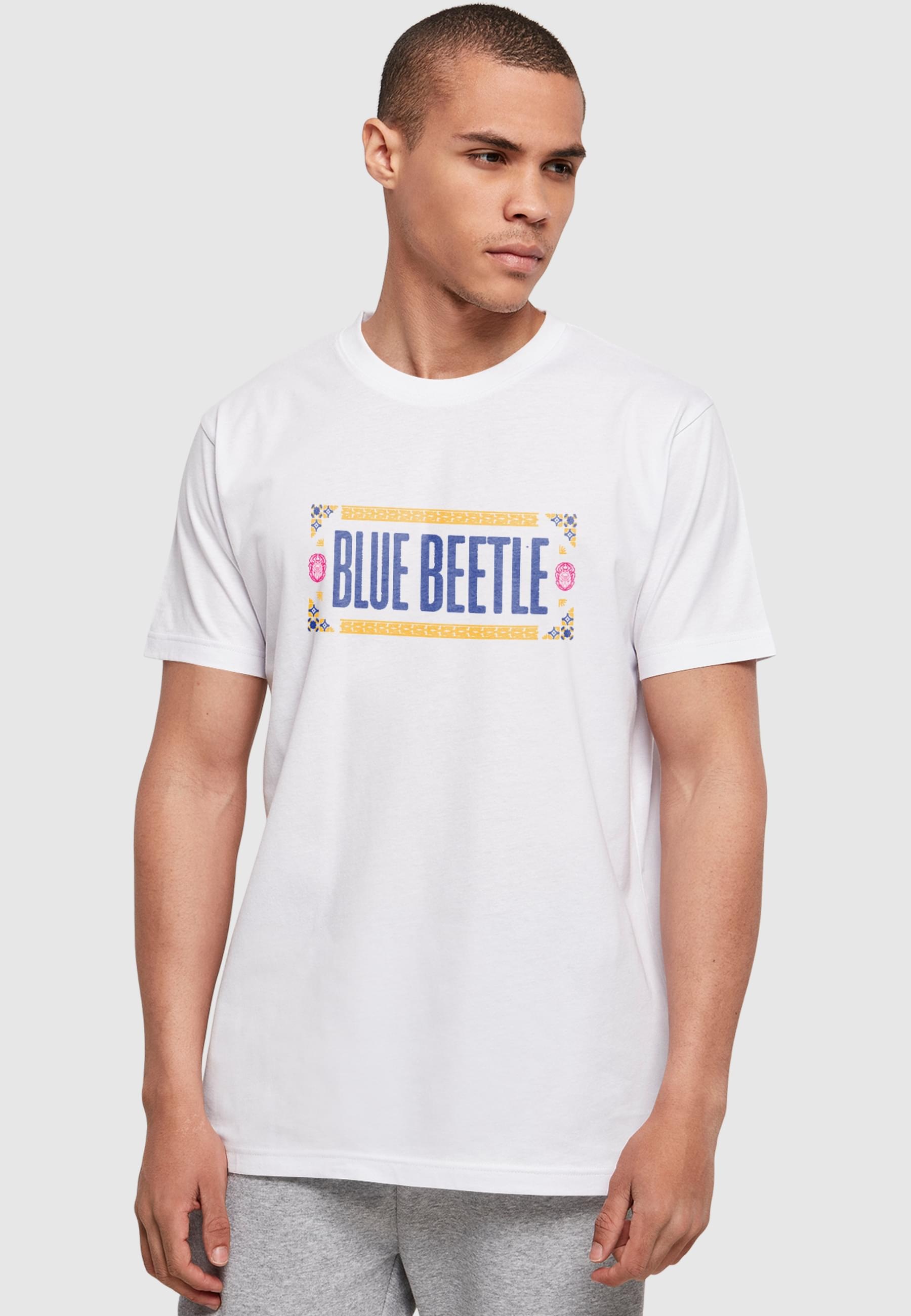 ABSOLUTE CULT T-Shirt "ABSOLUTE CULT Herren Blue Beetle - Logo Pattern Basi günstig online kaufen