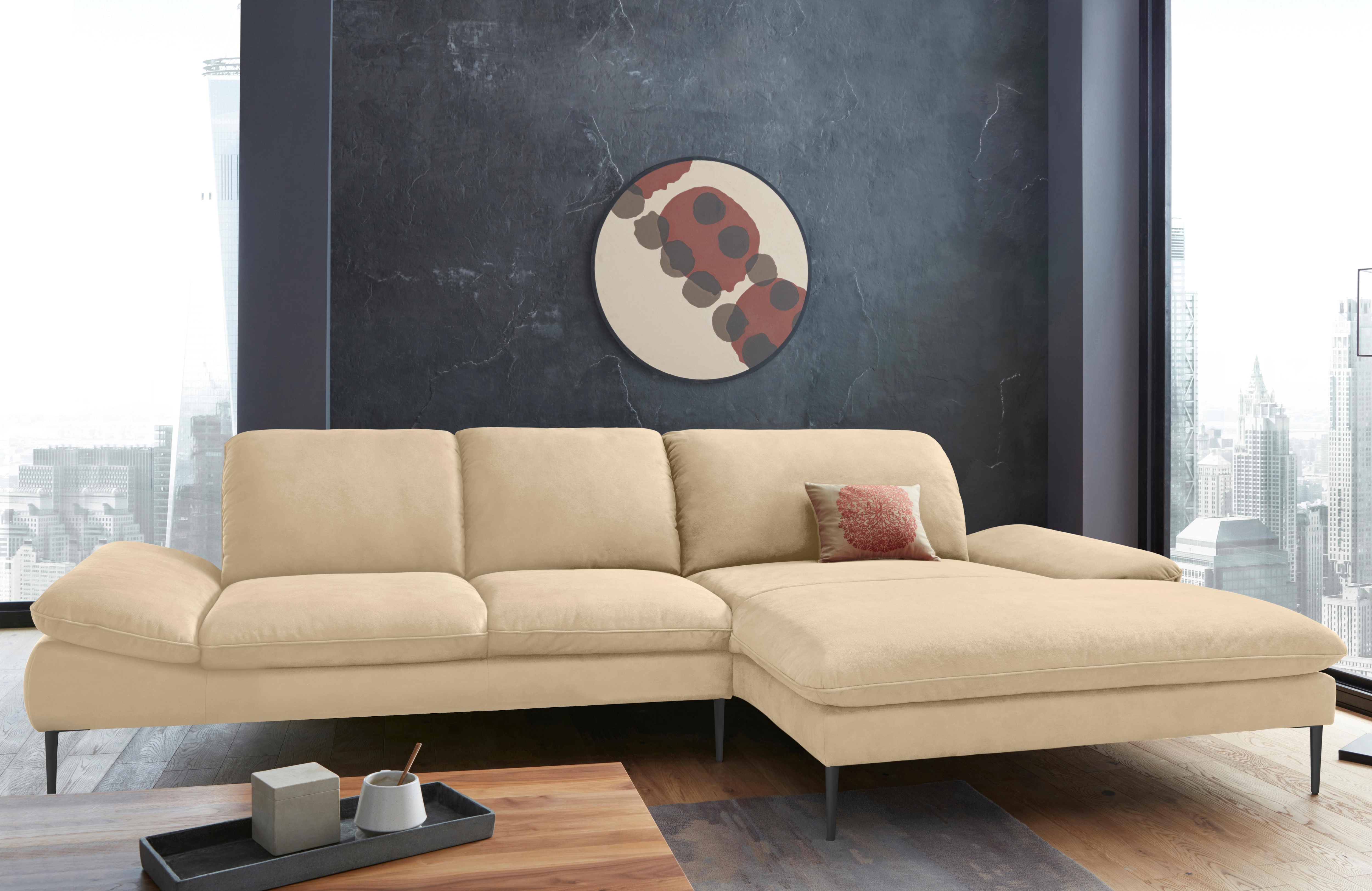 W.SCHILLIG Ecksofa "enjoy&MORE, Designsofa, bequem, zeitlos und elegant, L-Form" Sitztiefenverstellung, Füße schwarz pulverbeschichtet, Breite 340 cm