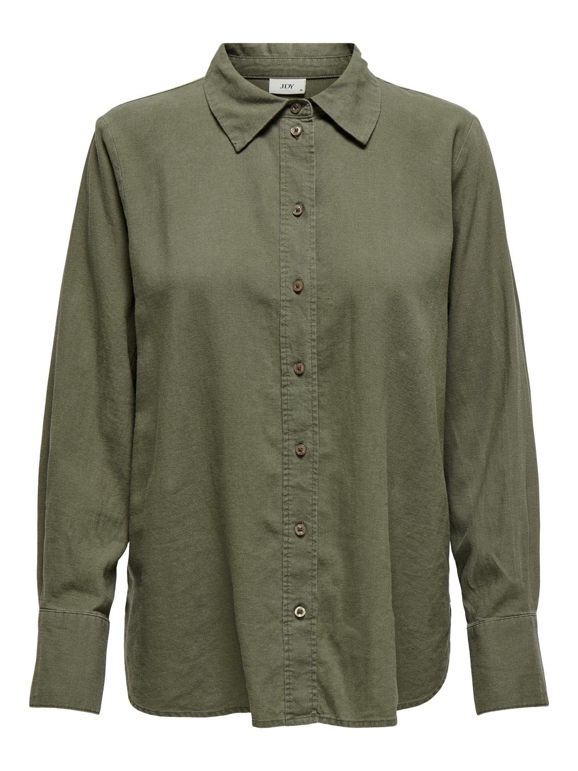 JDY Hemdbluse »JDYSAY L/S LINEN LOOSE SHIRT WVN NOOS«