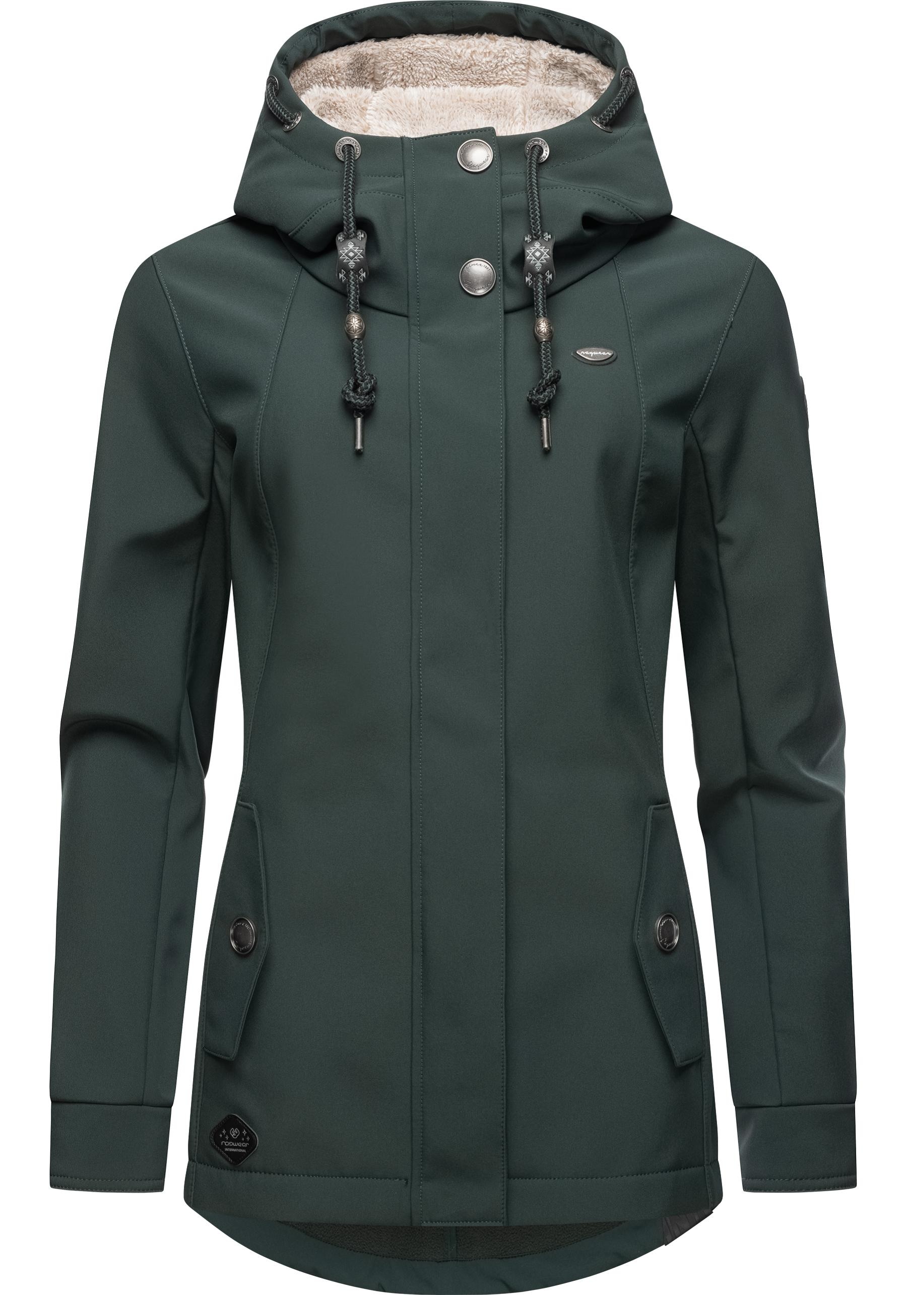 Ragwear Softshelljacke "Monadde Softshell", mit Kapuze, Praktische Softshell Damenjacke