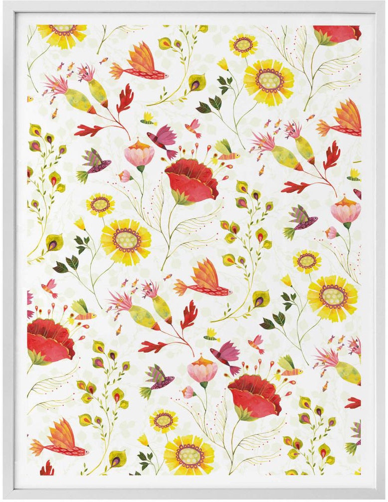 Poster »Märchen Wandbilder Florale Blumen«, Pflanzen, (1 St.), Poster ohne Bilderrahmen