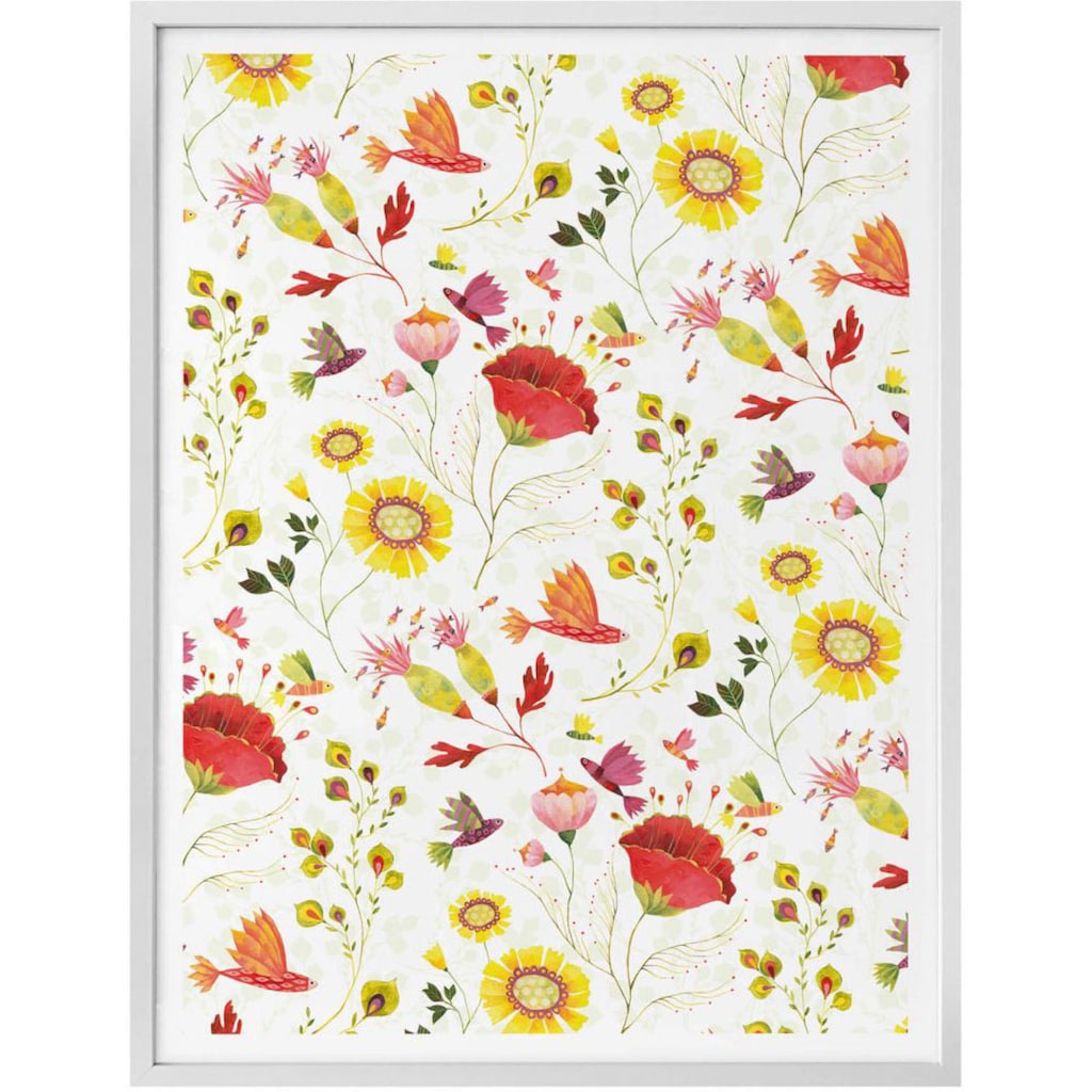 Wall-Art Poster »Märchen Wandbilder Florale Blumen«, Pflanzen, (1 St.)