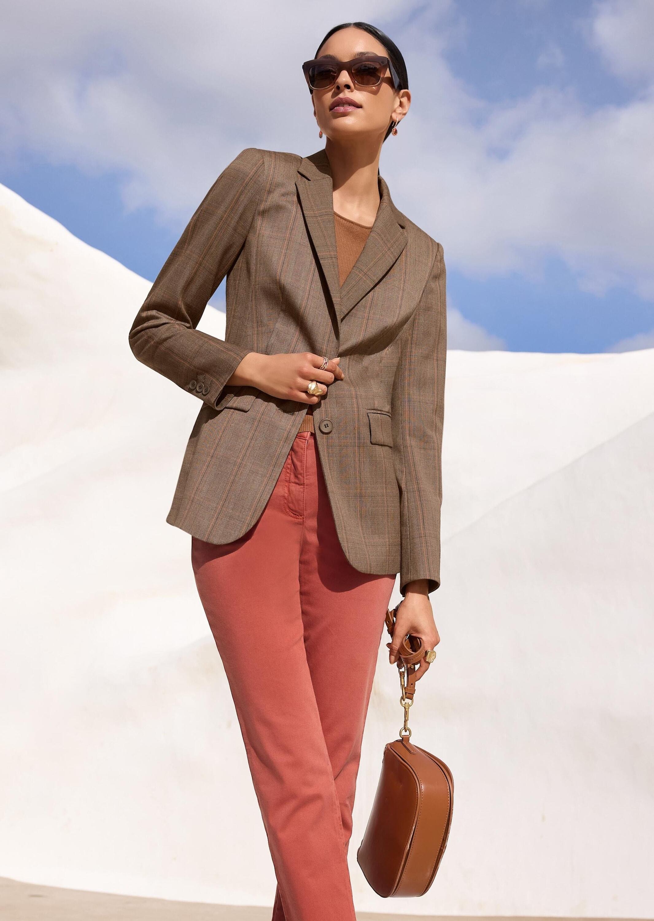 MADELEINE Jackenblazer »Blazer Karierter Blazer im Brit-Chic-Stil«