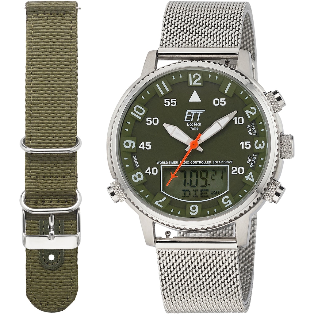 ETT Funkchronograph »Adventure, EGS-11474-82MN«, (Set, 2 tlg., Uhr und Zusatzband)