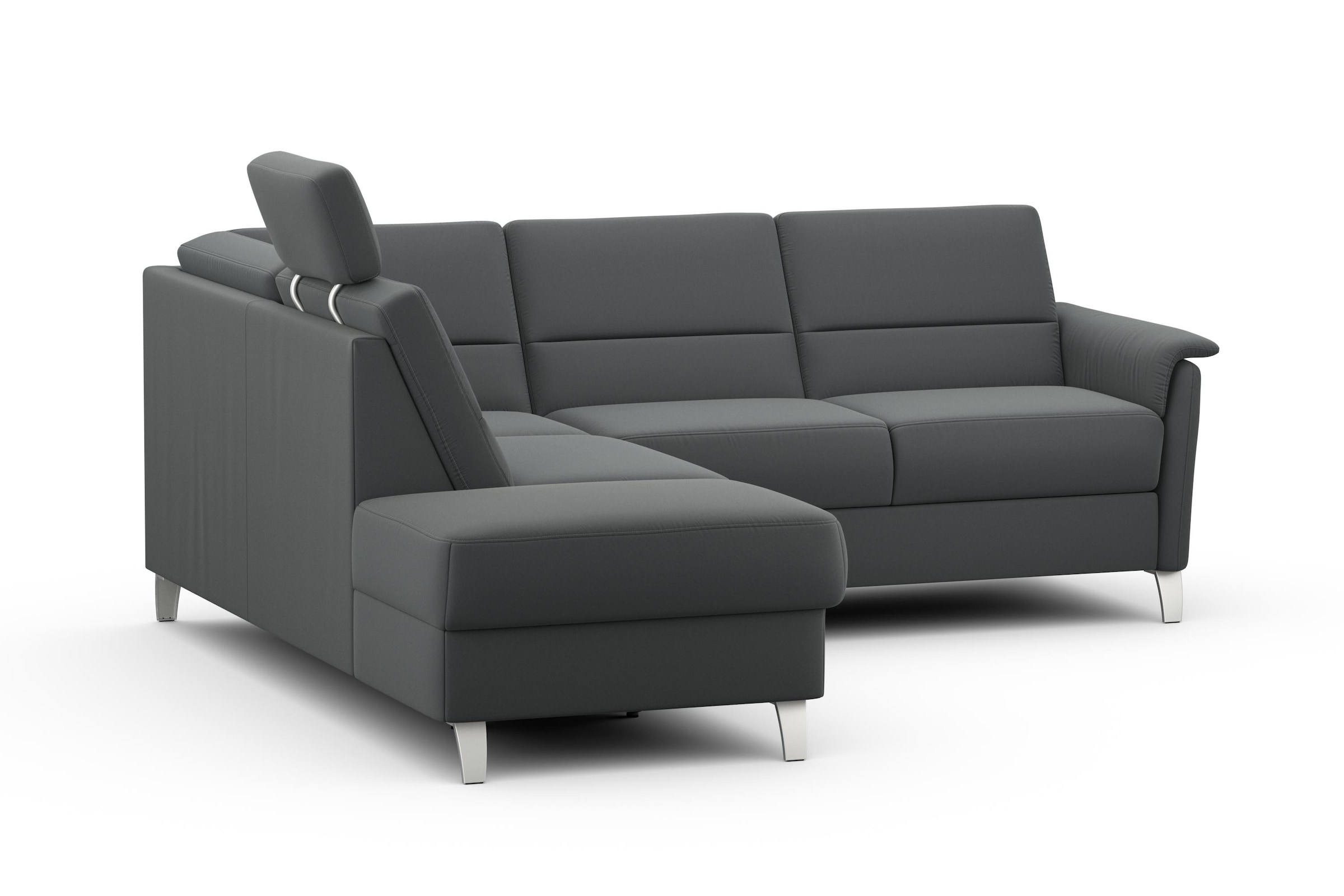 sit&more Ecksofa »Palmera L-Form«, Federkern, wahlweise mit Bettfunktion und mit/ohne Stauraum