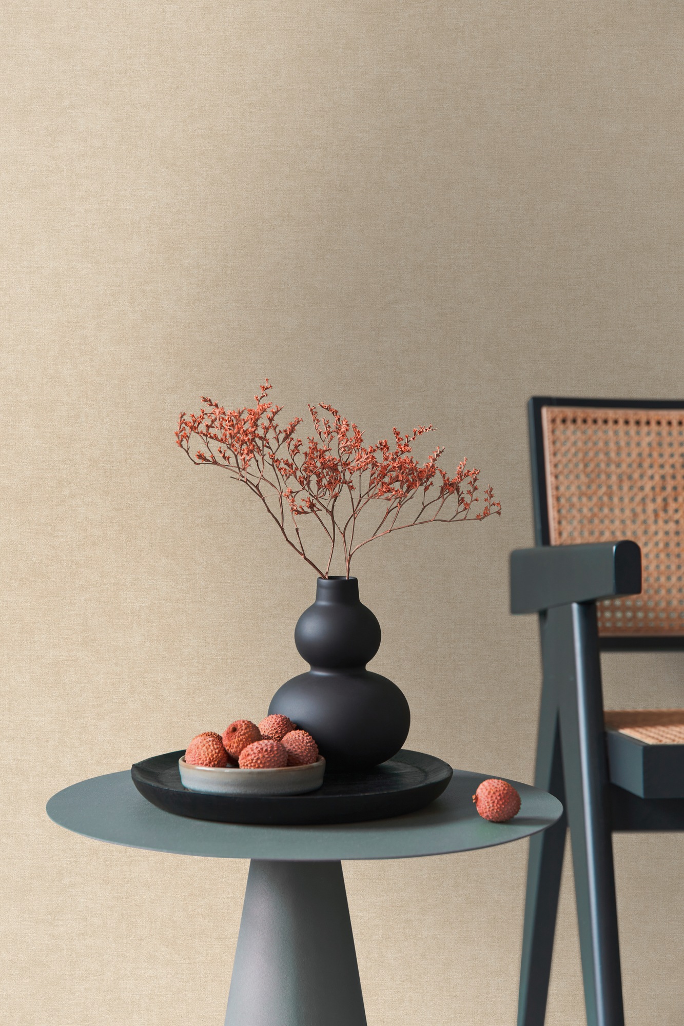 living walls "Smart Surfaces einfarbige Tapete Unitapete Struktur-Optik Landhaus" matt strukturiert Vliestapete Textil-Optik für Schlafzimmer Küche Wohnzimmer Uni Design
