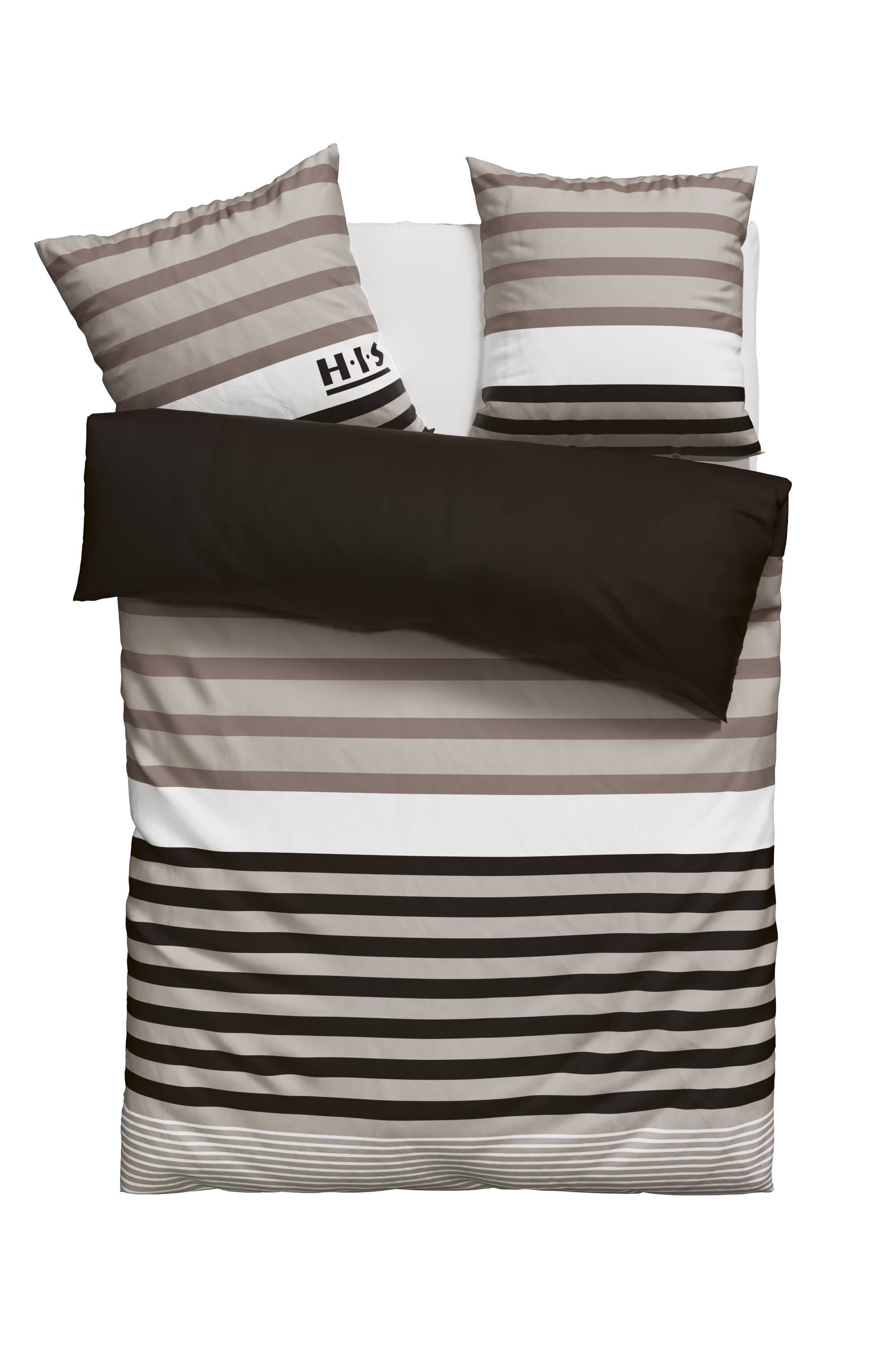 H.I.S Bettwäsche "Majoran" 3 Stk. tlg. gestreifte Bettwäsche in verschieden günstig online kaufen