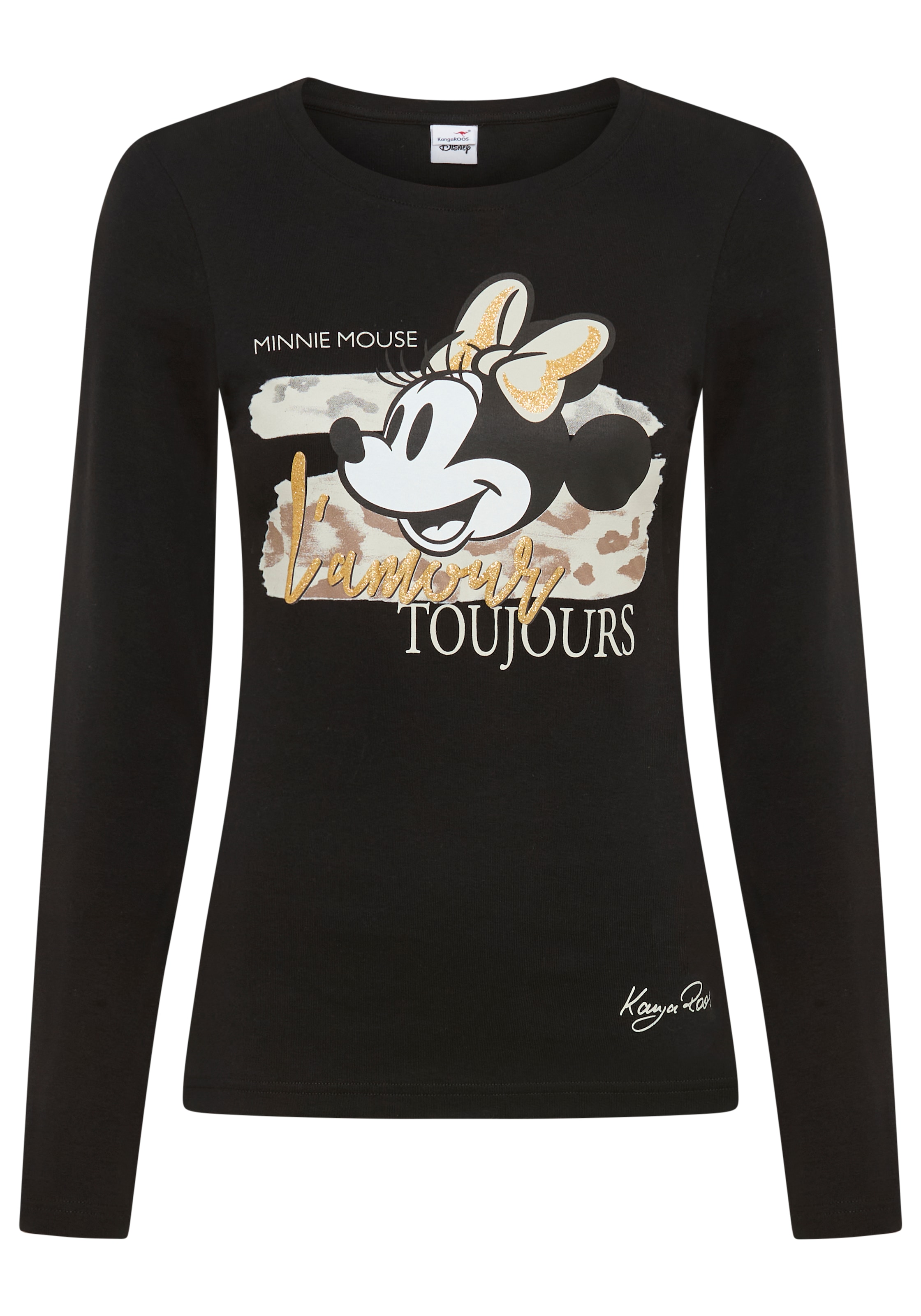 KangaROOS Langarmshirt, mit süßem Minnie-Mouse Print