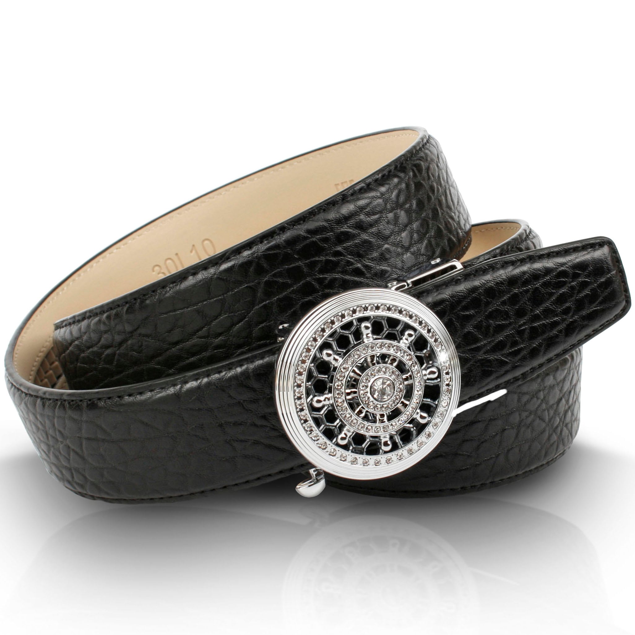Anthoni Crown Ledergürtel, mit silberfarbener Automatik-Schließe und  drehendem Steuerruder online kaufen | BAUR | Anzuggürtel