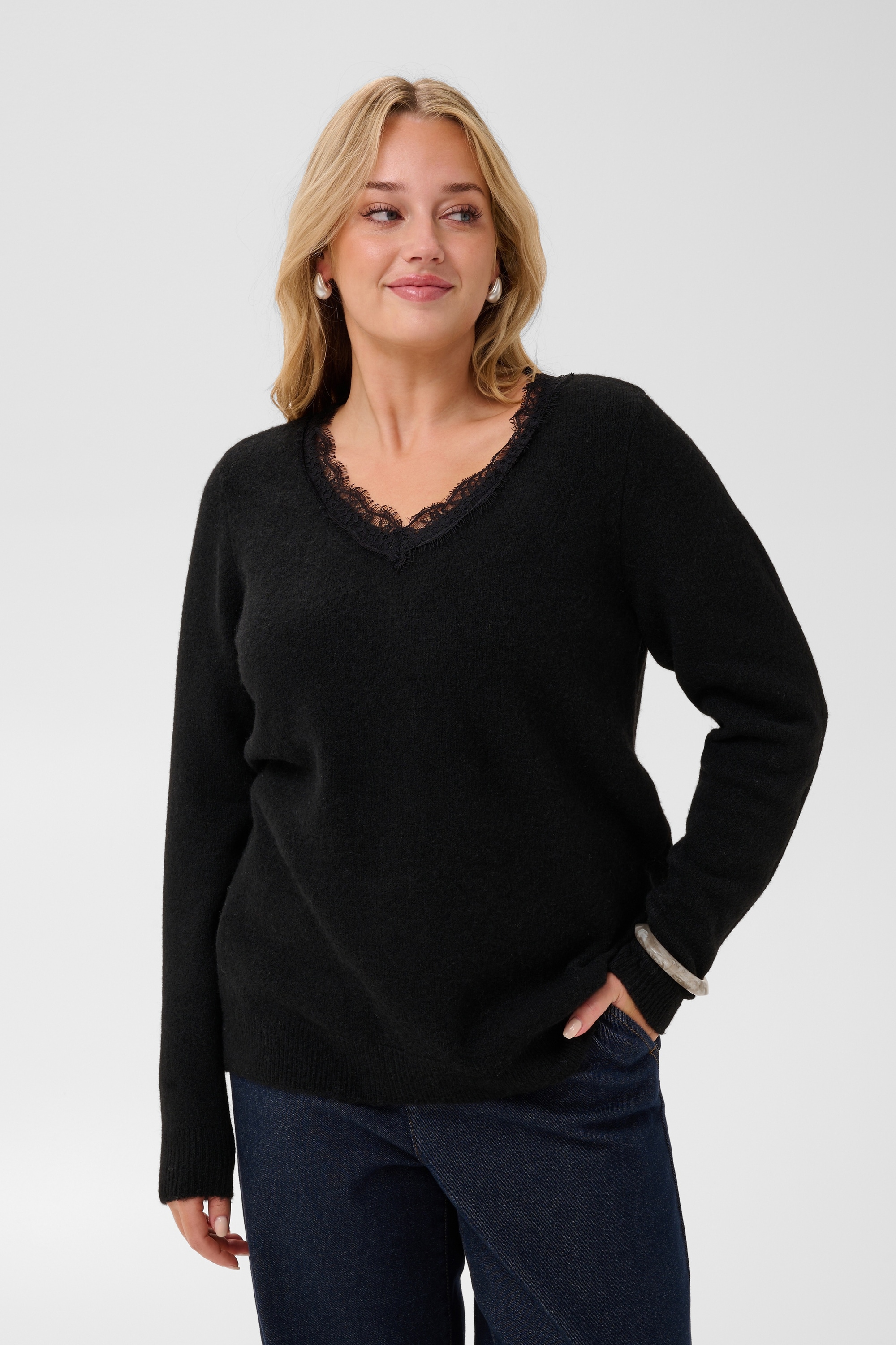 KAFFE Curve Strickpullover »KAFFE Curve Strickpullover KCblaire«