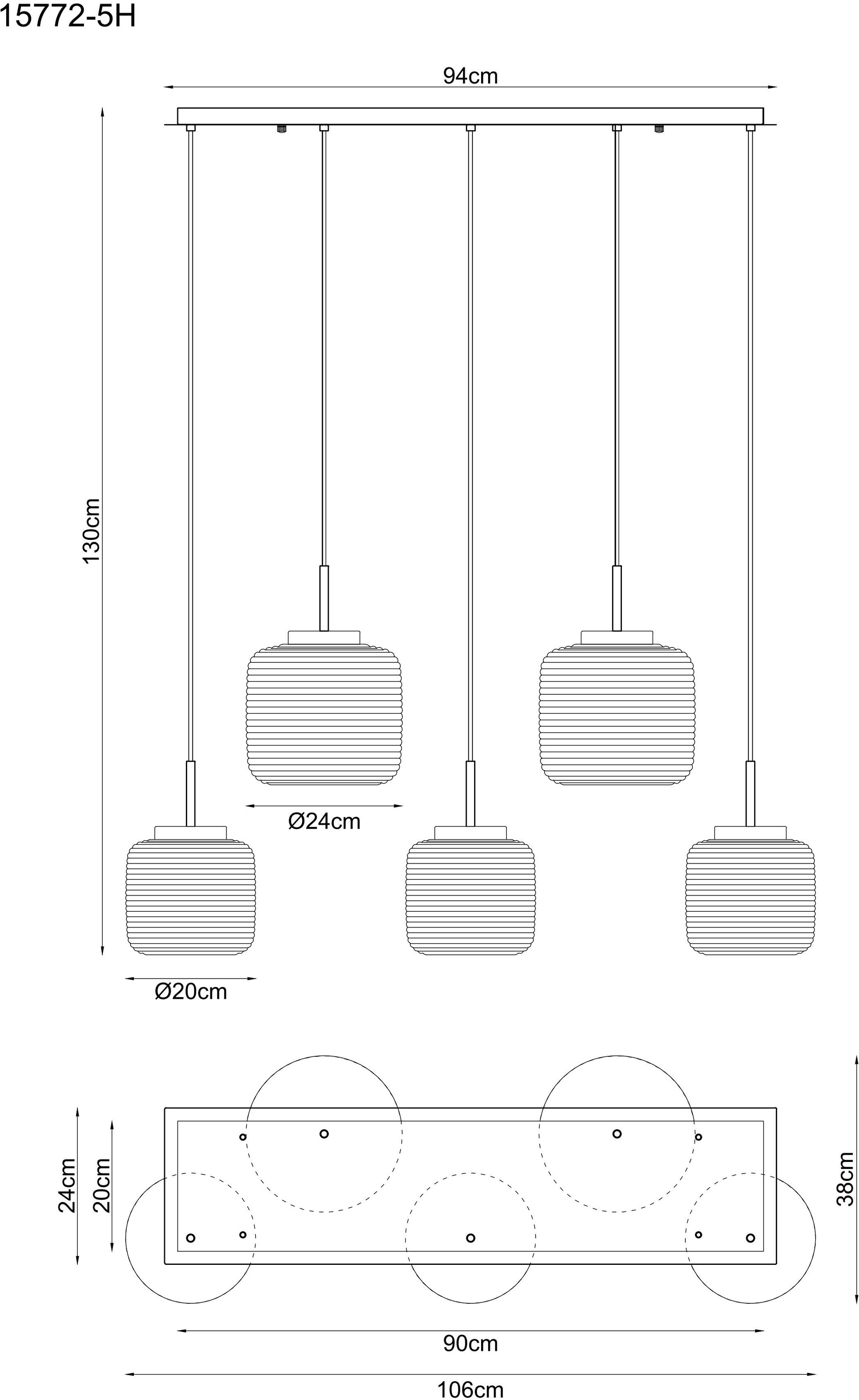 GLOBO LIGHTING Hängeleuchte »KLADORA« E27 1 Stk. Hängelampe Esszimmer-Leuchte Esstischleuchte Wohnzimmer