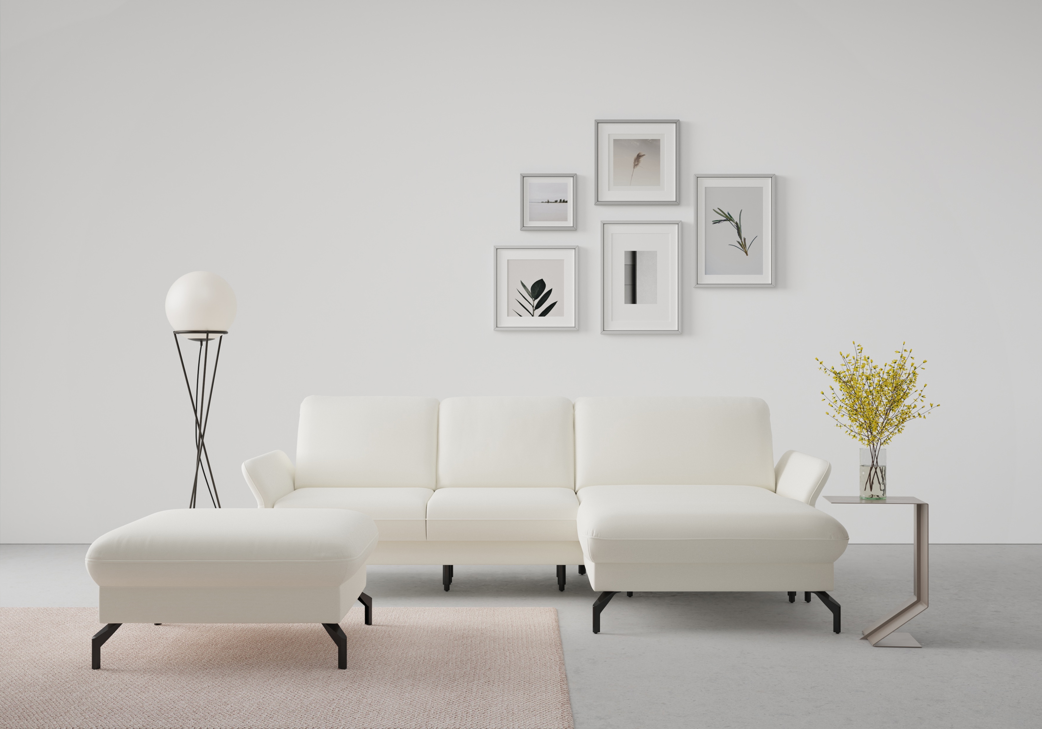 sit&more Ecksofa "Fashion L-Form" wahlweise mit Kopfteilverstellung und Vorziehsitz, motorisch