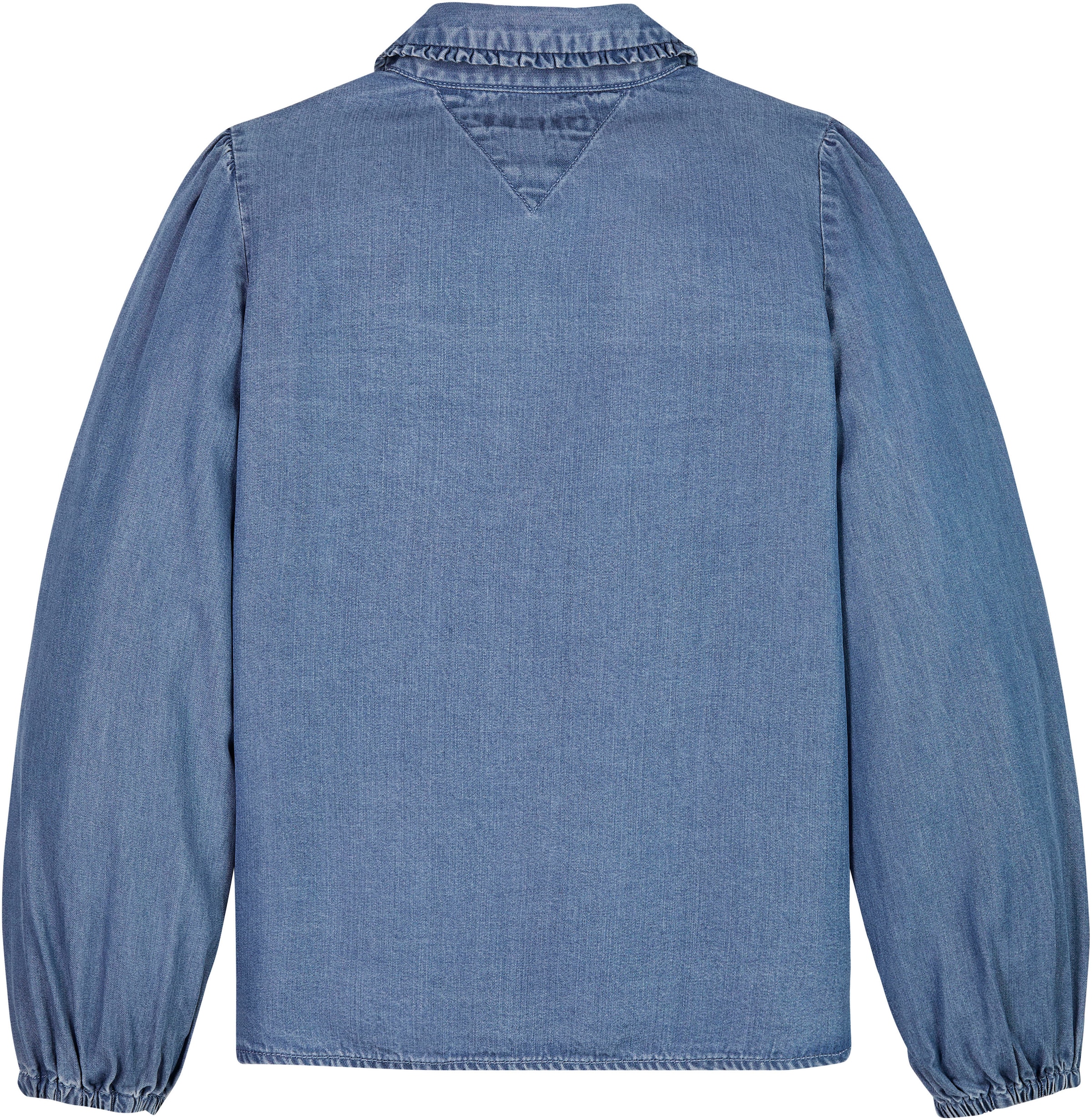Tommy Hilfiger Klassische Bluse »TENCEL RUFFLE COLLAR SHIRT«, im Denim-Style