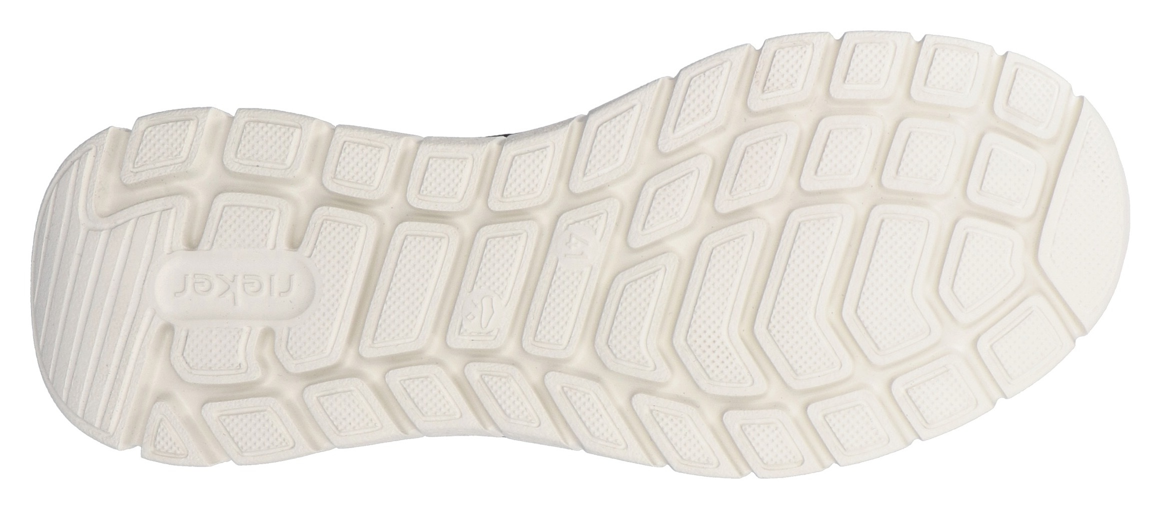 Rieker Slip-On Sneaker, Schlupfschuh, Slipper, Freizeitschuh, Gummizug und helle Laufsohle