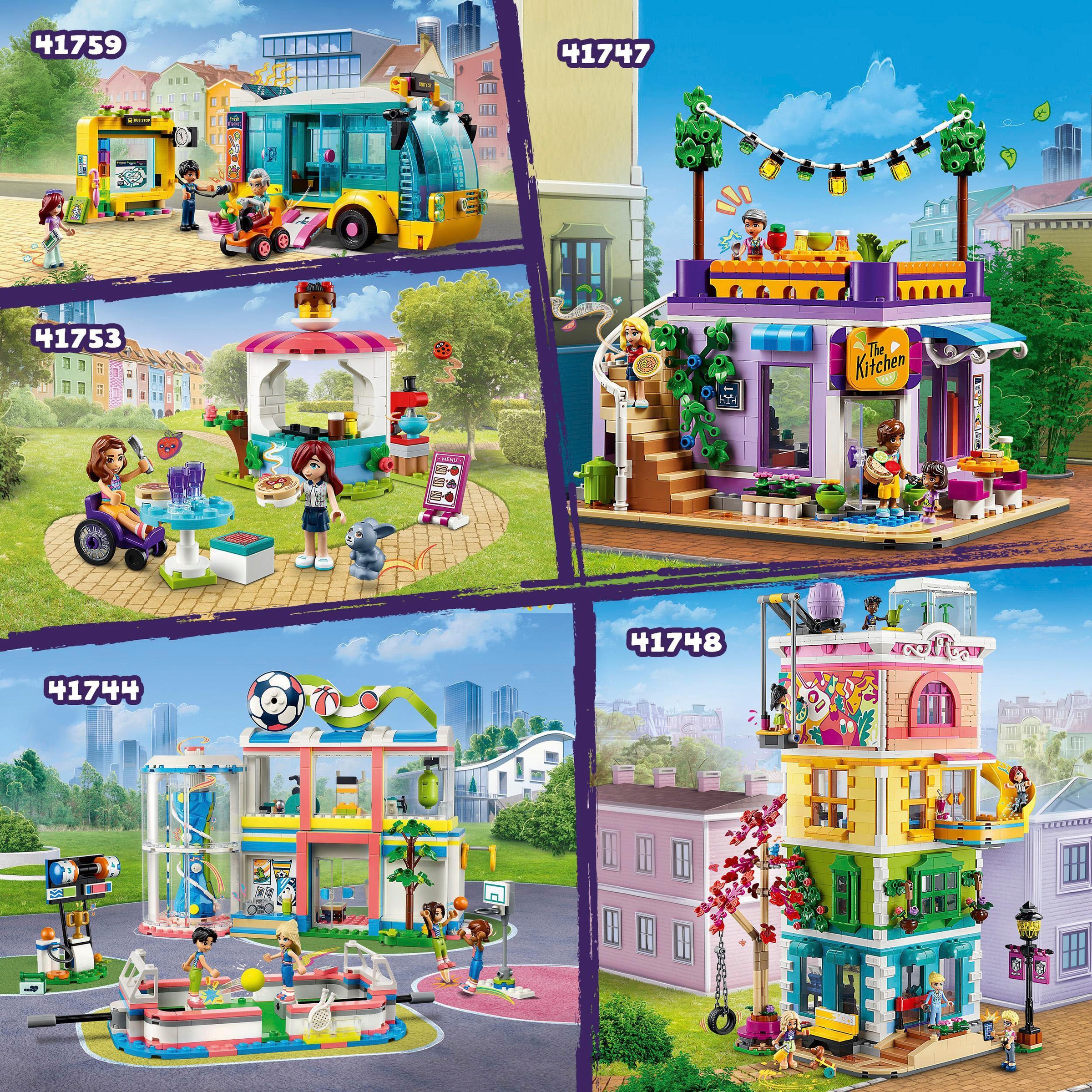 LEGO® Konstruktionsspielsteine »Heartlake City Gemeinschaftsküche (41747), LEGO® Friends«, (695 St.), Made in Europe