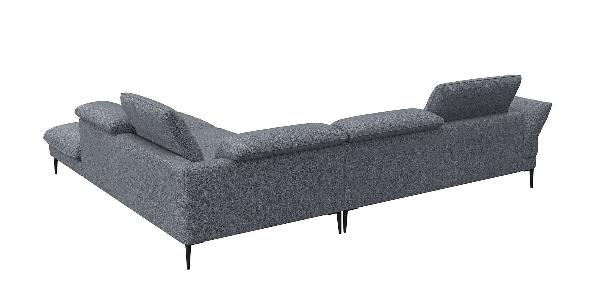 FLEXLUX Ecksofa »Salino, Funktionssofa mit Ottomane, Relaxsofa, Ecksofa«, Sofa mit Arm- und Kopfteil-Verstellungen, Kaltschaum & Stahl-Wellen
