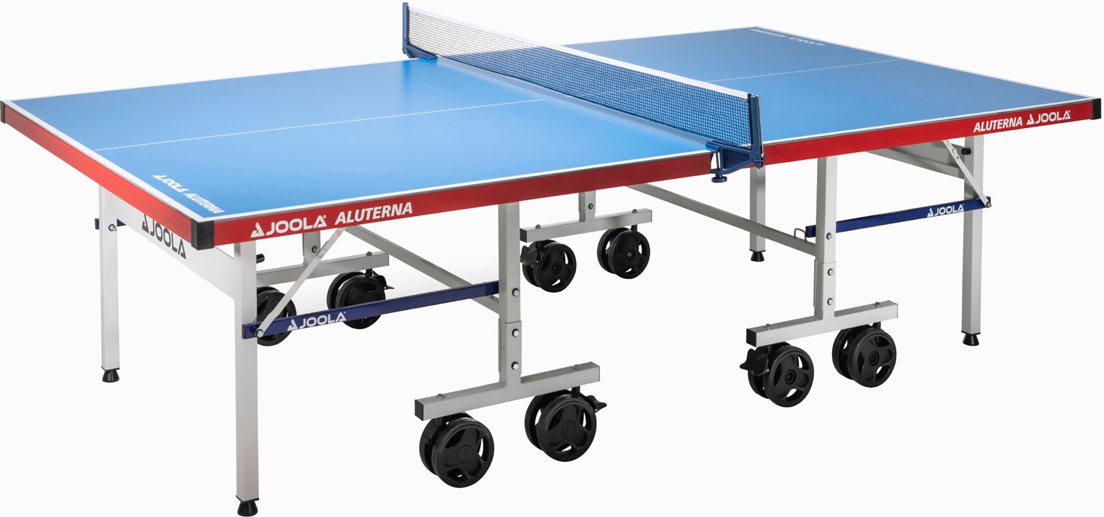 JOOLA Tischtennisplatte "JOOLA Tischtennisplatte Aluterna", B:152,5cm H:76cm L:274cm, blau, Tischtennisplatten, doppelte Kippsicherung