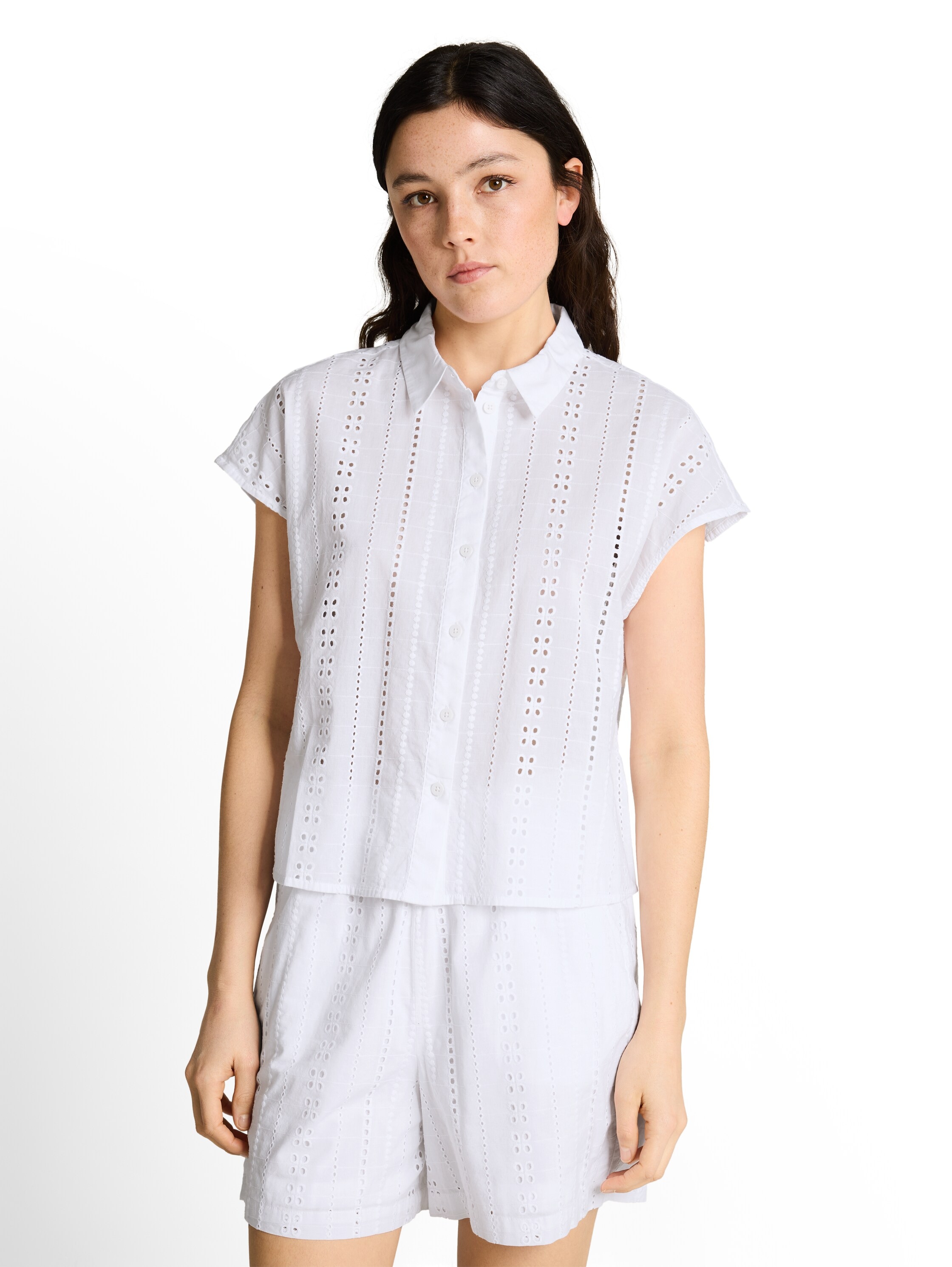 TOM TAILOR Denim Hemdbluse Sommerbluse mit Häkel-Details günstig online kaufen