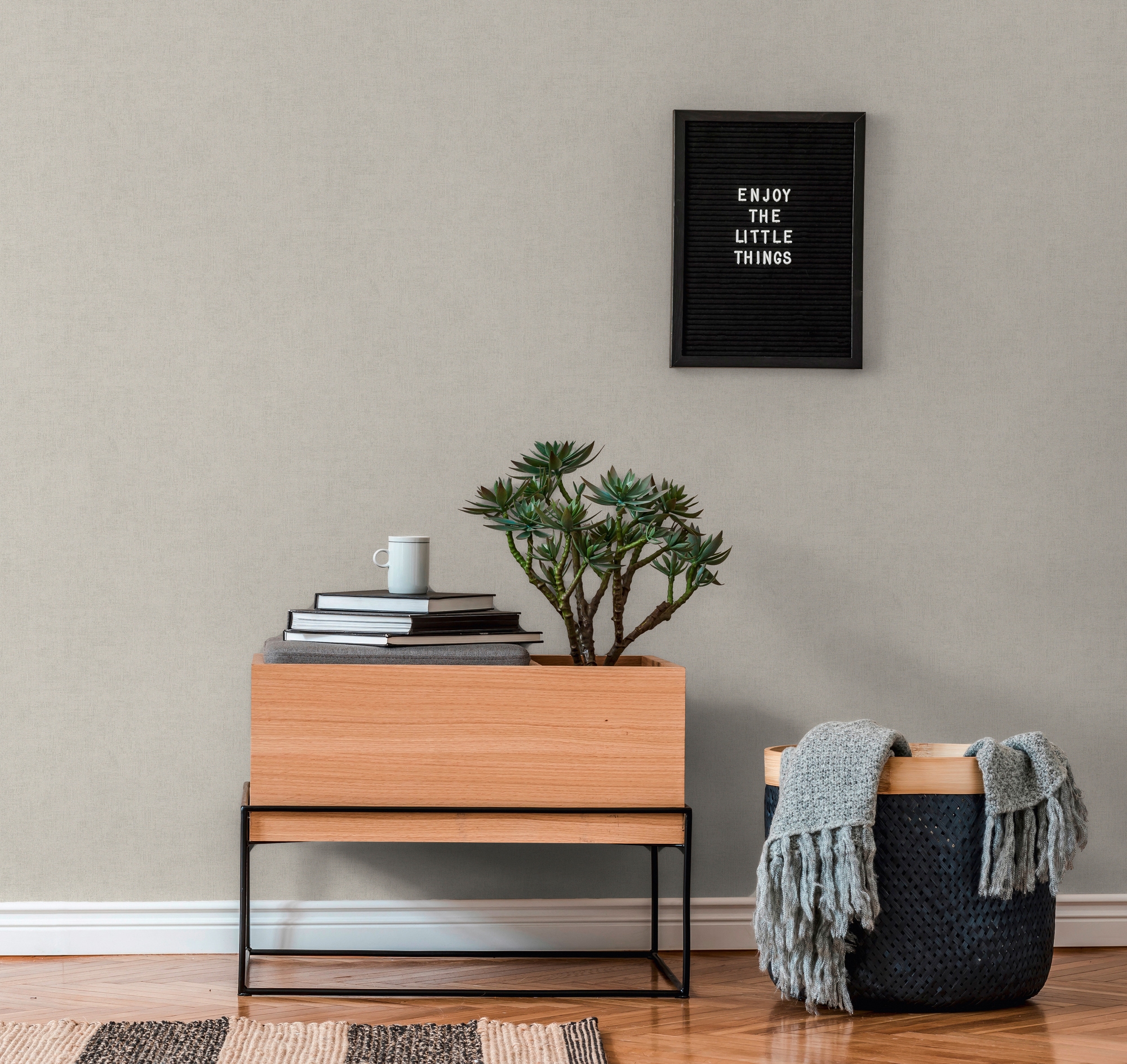 living walls Vliestapete »Titanium« einfarbig | uni | unifarben leicht strukturiert Uni Tapete einfarbig Tapeten Wohnzimmer Schlafzimmer Küche Flur Design