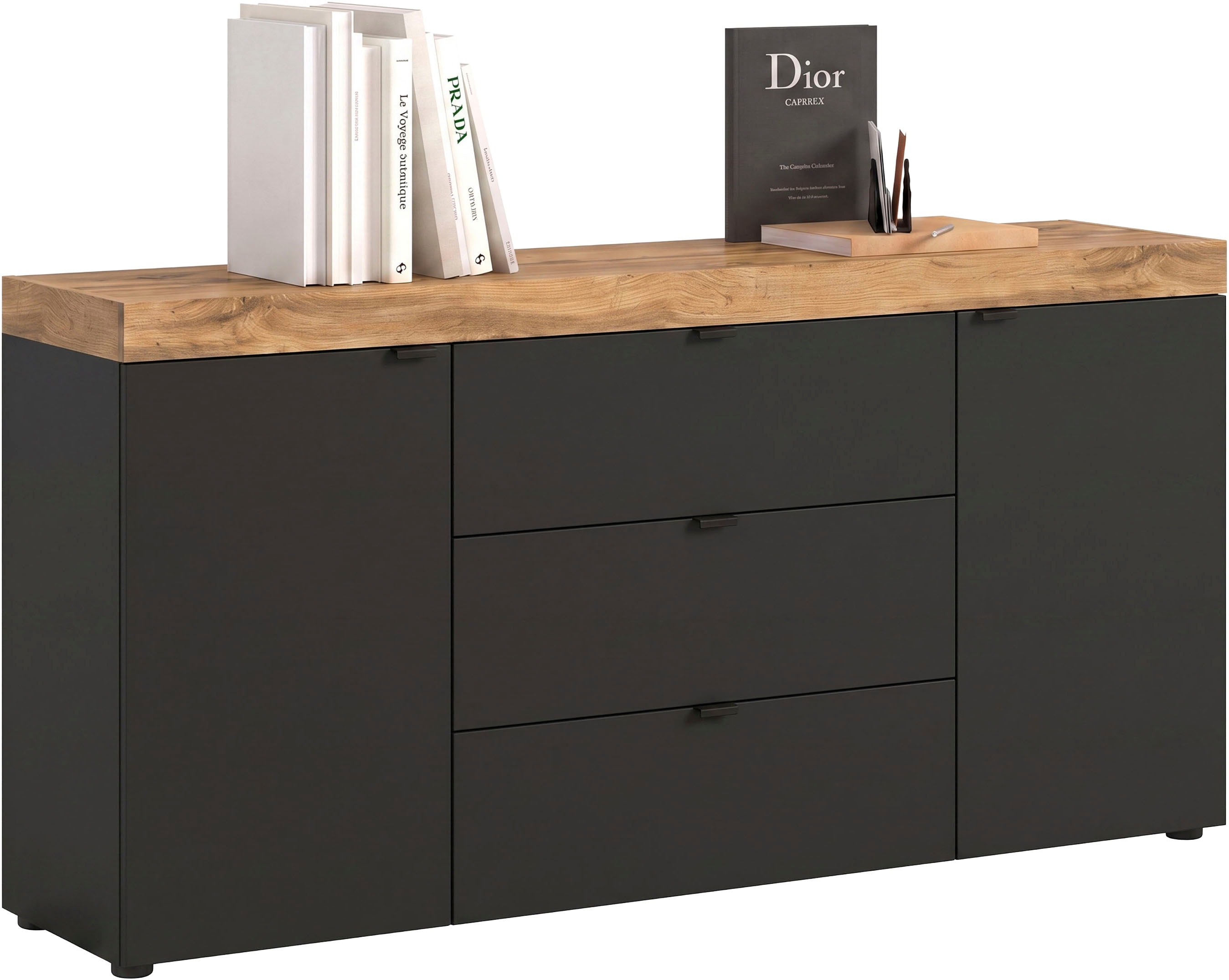 OTTO home Sideboard "MAMBO II, Breite 160cm, 2 Türen, 3 Schubkästen, 4 Fächer" 1 Stk. tlg. Kommode, Anrichte, Wohnzimmer, Schlafzimmer